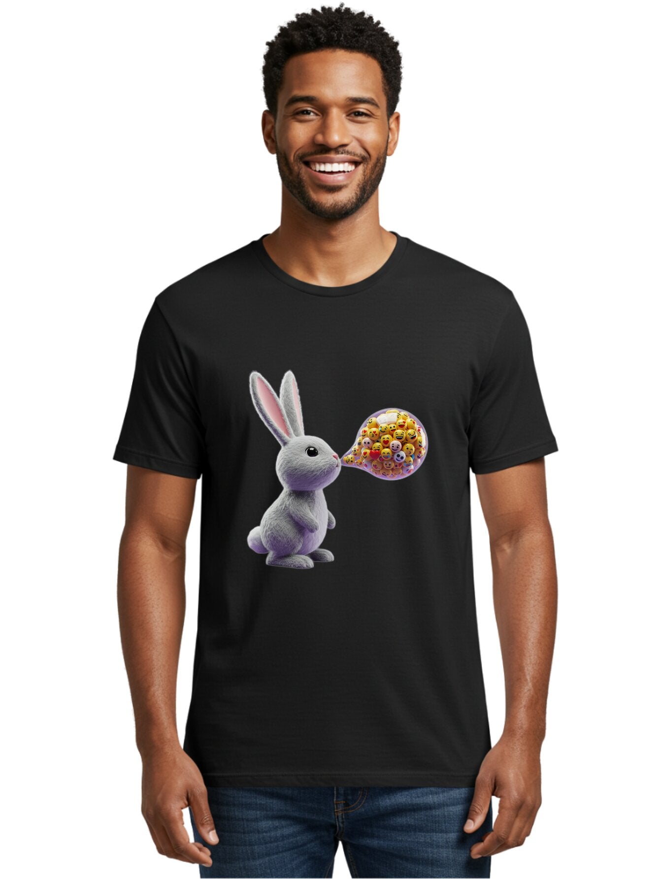 Gray-Bunny-Emoji-Cloud Men'S Graphic Tee, 100% Cotton, Comfortable Casual Summer Wear, Machine Washable, Vintage Camera, Old Camera, Antique Camera, Black Camera, Classic Photography, Photography Equipment, Nostalgic Device, Film Camera, Baq915 30