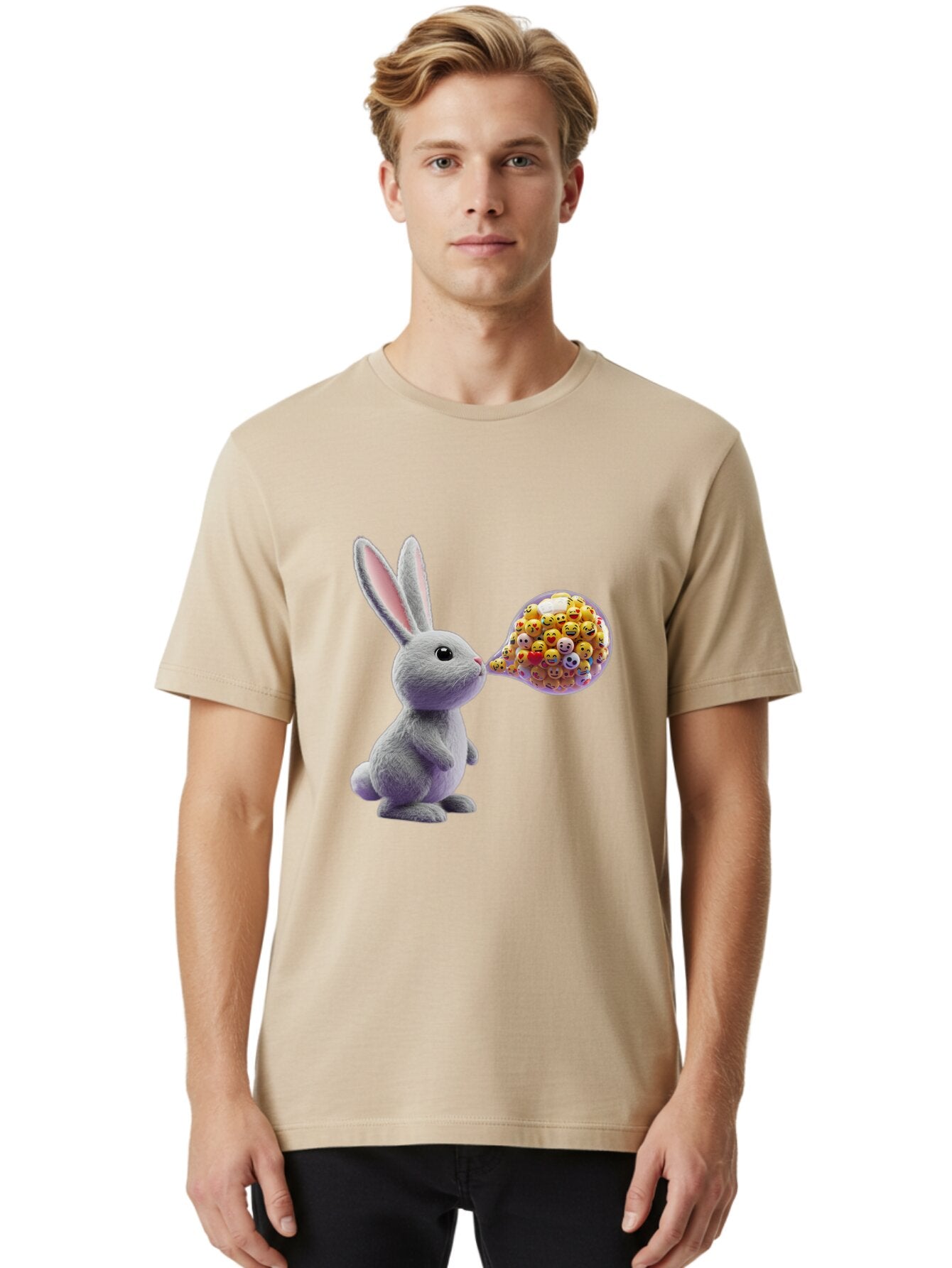 Gray-Bunny-Emoji-Cloud Men'S Graphic Tee, 100% Cotton, Comfortable Casual Summer Wear, Machine Washable, Vintage Camera, Old Camera, Antique Camera, Black Camera, Classic Photography, Photography Equipment, Nostalgic Device, Film Camera, Baq915 22