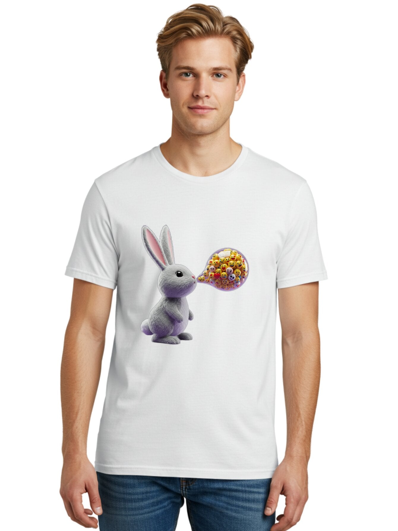 Gray-Bunny-Emoji-Cloud Men'S Graphic Tee, 100% Cotton, Comfortable Casual Summer Wear, Machine Washable, Vintage Camera, Old Camera, Antique Camera, Black Camera, Classic Photography, Photography Equipment, Nostalgic Device, Film Camera, Baq915 17