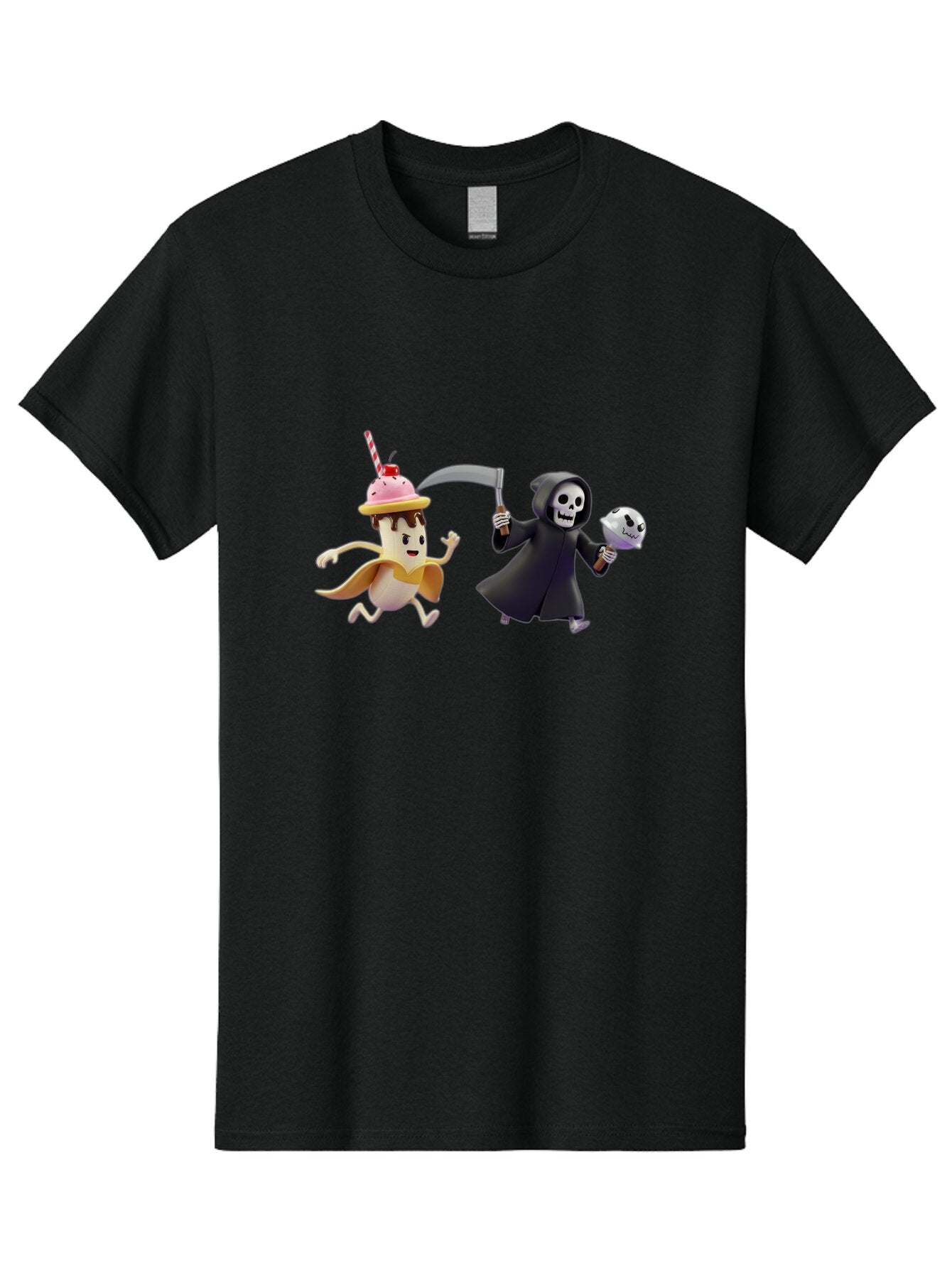 Grim-Reaper-Ice-Cream Men'S Graphic Tee, 100% Cotton, Comfortable Casual Summer Wear, Machine Washable, Vintage Camera, Old Camera, Antique Camera, Black Camera, Classic Photography, Photography Equipment, Nostalgic Device, Film Camera, Baq918 15