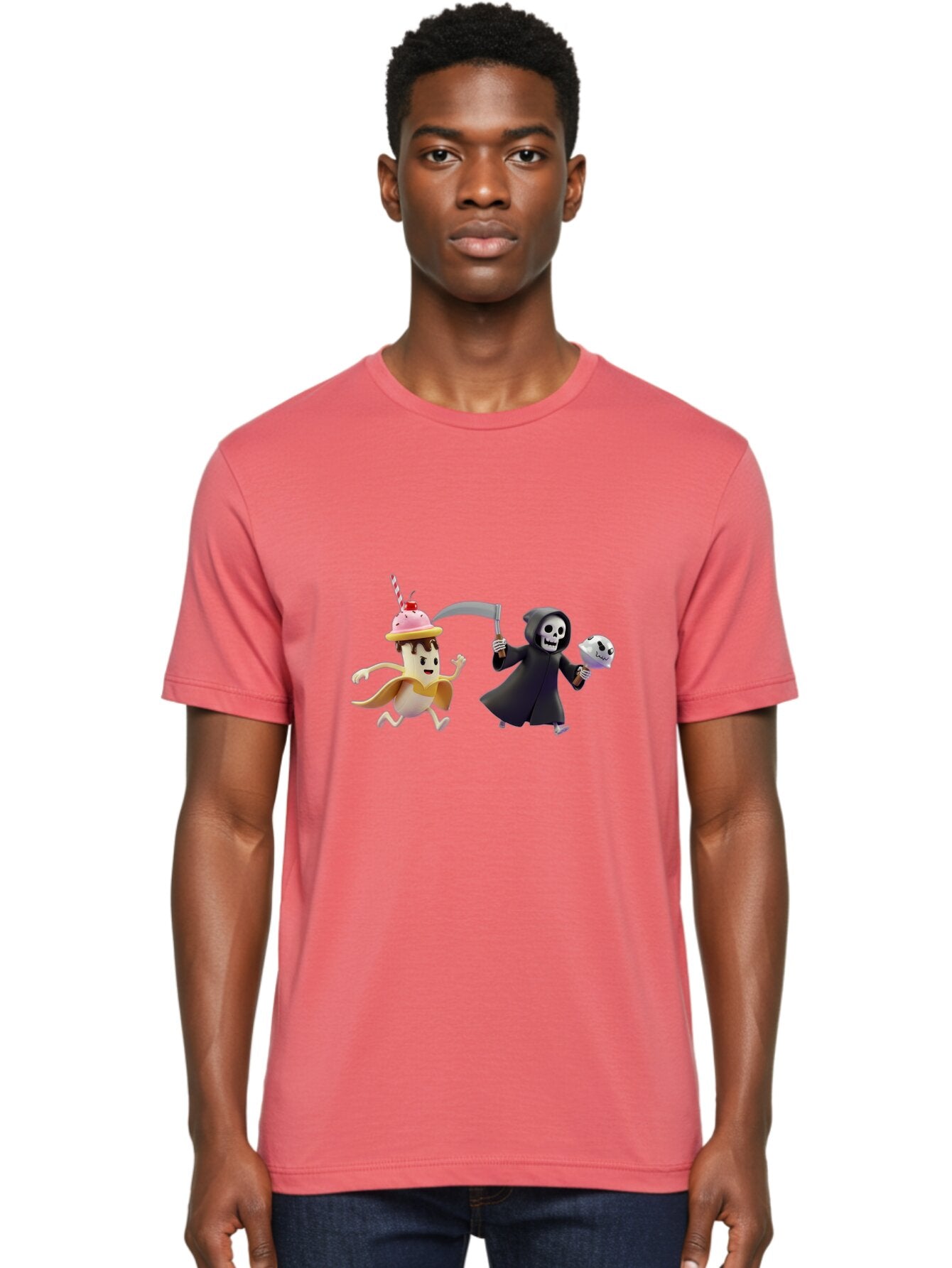 Grim-Reaper-Ice-Cream Men'S Graphic Tee, 100% Cotton, Comfortable Casual Summer Wear, Machine Washable, Vintage Camera, Old Camera, Antique Camera, Black Camera, Classic Photography, Photography Equipment, Nostalgic Device, Film Camera, Baq918 23