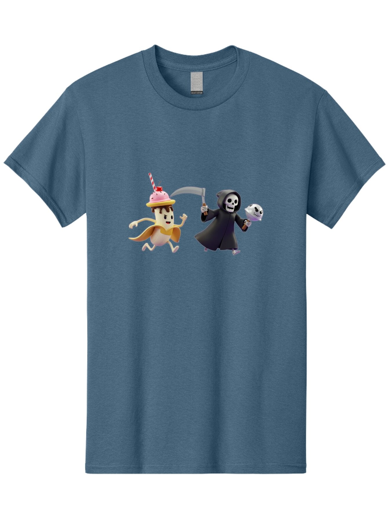 Grim-Reaper-Ice-Cream Men'S Graphic Tee, 100% Cotton, Comfortable Casual Summer Wear, Machine Washable, Vintage Camera, Old Camera, Antique Camera, Black Camera, Classic Photography, Photography Equipment, Nostalgic Device, Film Camera, Baq918 6