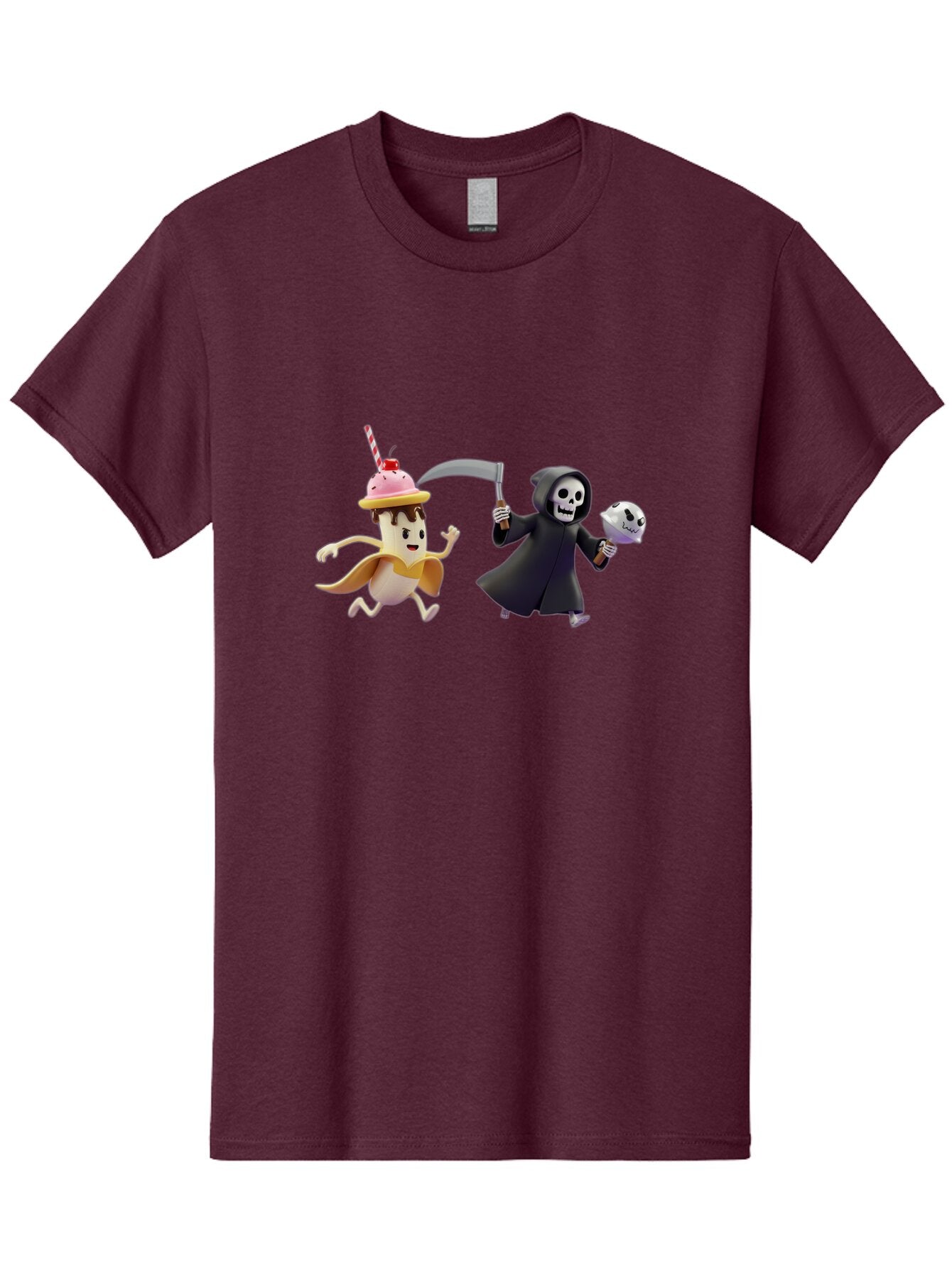 Grim-Reaper-Ice-Cream Men'S Graphic Tee, 100% Cotton, Comfortable Casual Summer Wear, Machine Washable, Vintage Camera, Old Camera, Antique Camera, Black Camera, Classic Photography, Photography Equipment, Nostalgic Device, Film Camera, Baq918 4