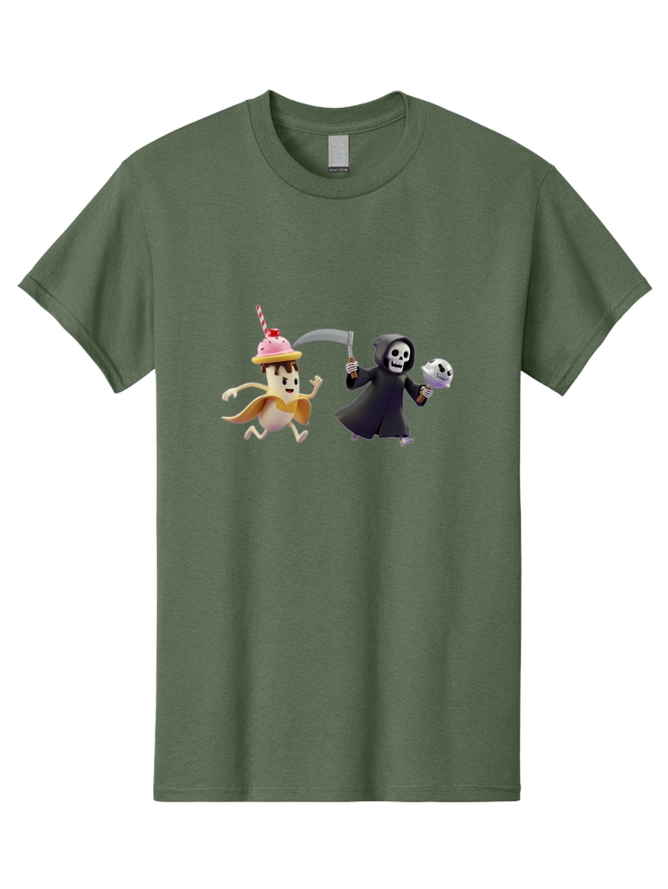 Grim-Reaper-Ice-Cream Men'S Graphic Tee, 100% Cotton, Comfortable Casual Summer Wear, Machine Washable, Vintage Camera, Old Camera, Antique Camera, Black Camera, Classic Photography, Photography Equipment, Nostalgic Device, Film Camera, Baq918 9