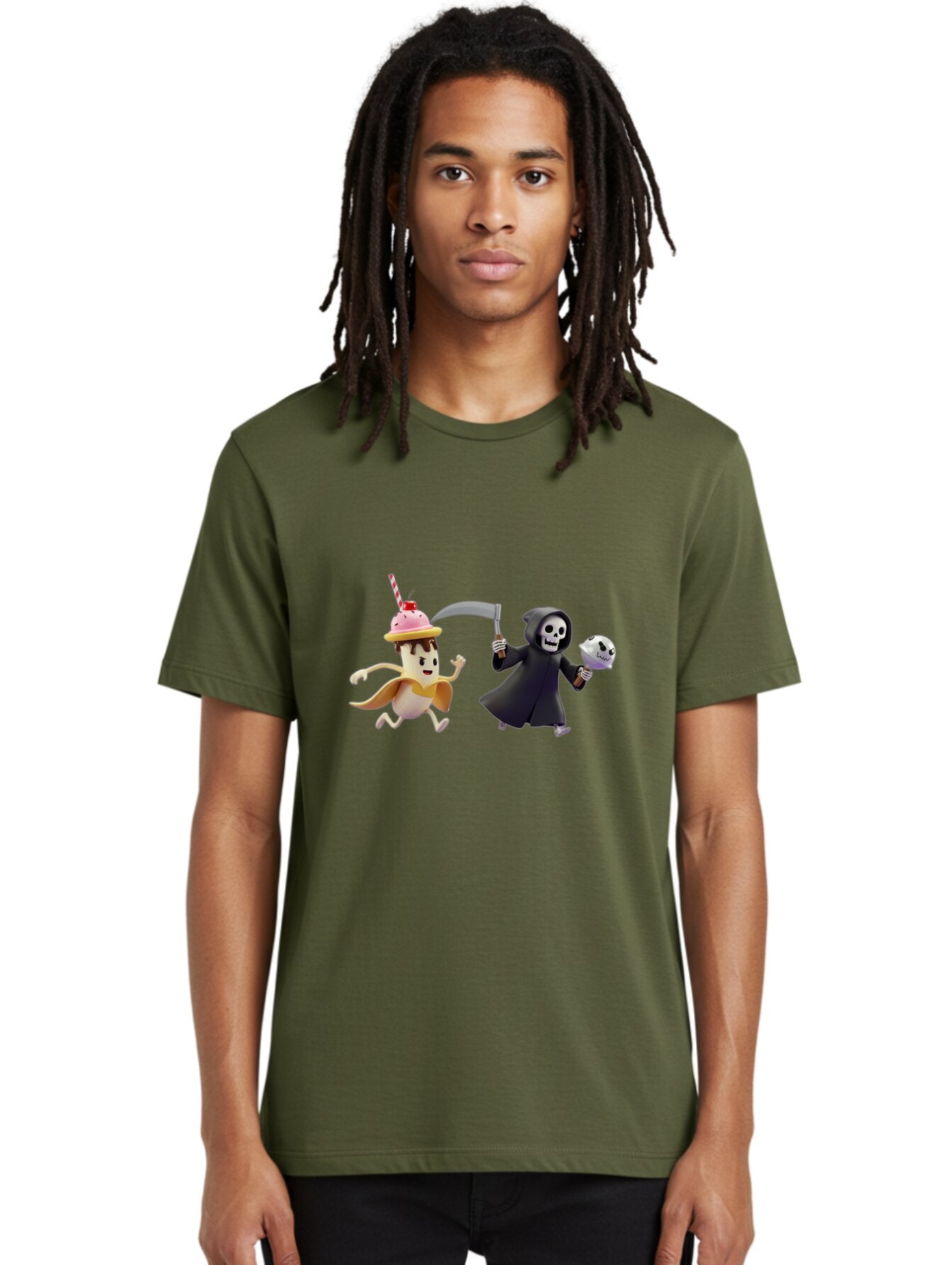 Grim-Reaper-Ice-Cream Men'S Graphic Tee, 100% Cotton, Comfortable Casual Summer Wear, Machine Washable, Vintage Camera, Old Camera, Antique Camera, Black Camera, Classic Photography, Photography Equipment, Nostalgic Device, Film Camera, Baq918 26