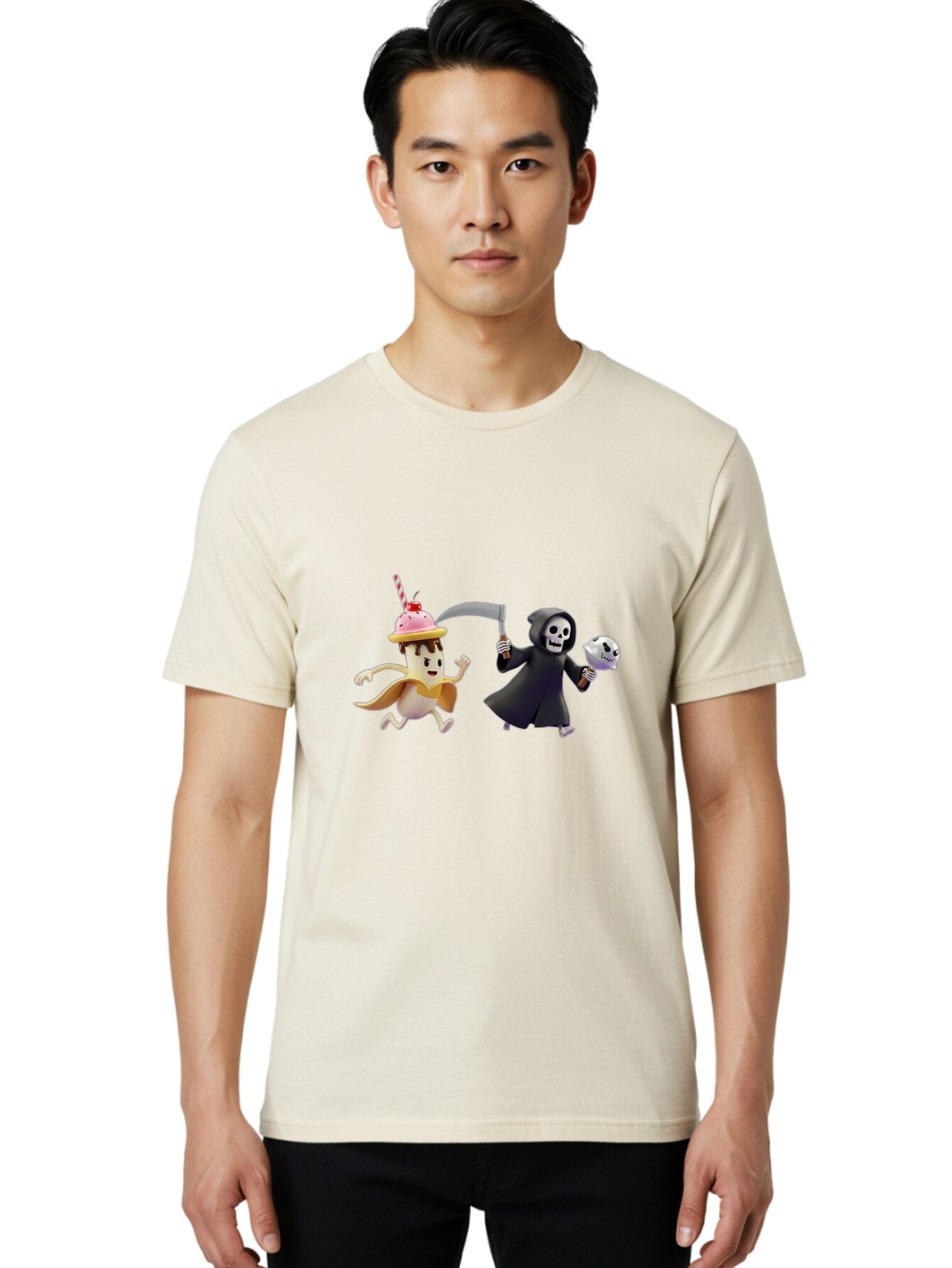Grim-Reaper-Ice-Cream Men'S Graphic Tee, 100% Cotton, Comfortable Casual Summer Wear, Machine Washable, Vintage Camera, Old Camera, Antique Camera, Black Camera, Classic Photography, Photography Equipment, Nostalgic Device, Film Camera, Baq918 29