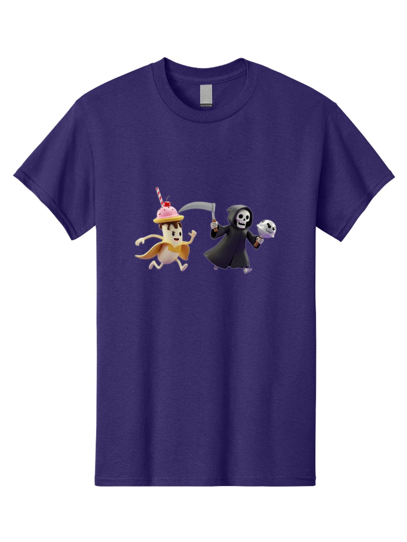 Grim-Reaper-Ice-Cream Men'S Graphic Tee, 100% Cotton, Comfortable Casual Summer Wear, Machine Washable, Vintage Camera, Old Camera, Antique Camera, Black Camera, Classic Photography, Photography Equipment, Nostalgic Device, Film Camera, Baq918 2