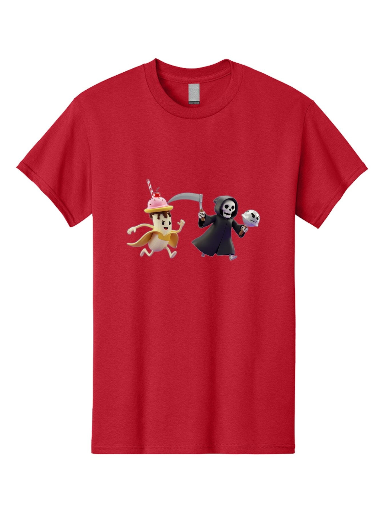 Grim-Reaper-Ice-Cream Men'S Graphic Tee, 100% Cotton, Comfortable Casual Summer Wear, Machine Washable, Vintage Camera, Old Camera, Antique Camera, Black Camera, Classic Photography, Photography Equipment, Nostalgic Device, Film Camera, Baq918 1