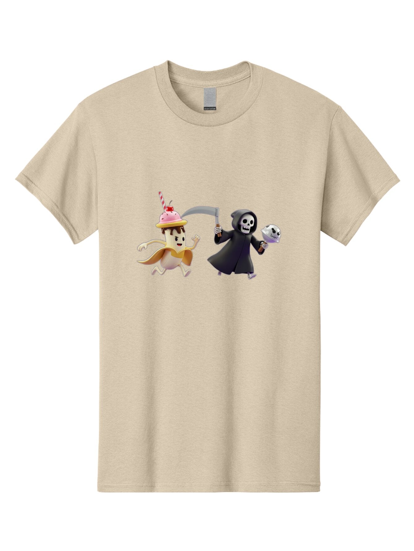 Grim-Reaper-Ice-Cream Men'S Graphic Tee, 100% Cotton, Comfortable Casual Summer Wear, Machine Washable, Vintage Camera, Old Camera, Antique Camera, Black Camera, Classic Photography, Photography Equipment, Nostalgic Device, Film Camera, Baq918 3