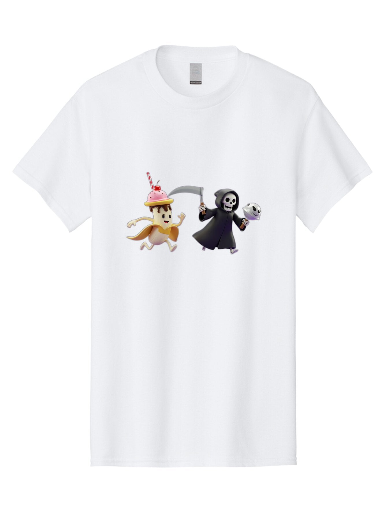 Grim-Reaper-Ice-Cream Men'S Graphic Tee, 100% Cotton, Comfortable Casual Summer Wear, Machine Washable, Vintage Camera, Old Camera, Antique Camera, Black Camera, Classic Photography, Photography Equipment, Nostalgic Device, Film Camera, Baq918 13