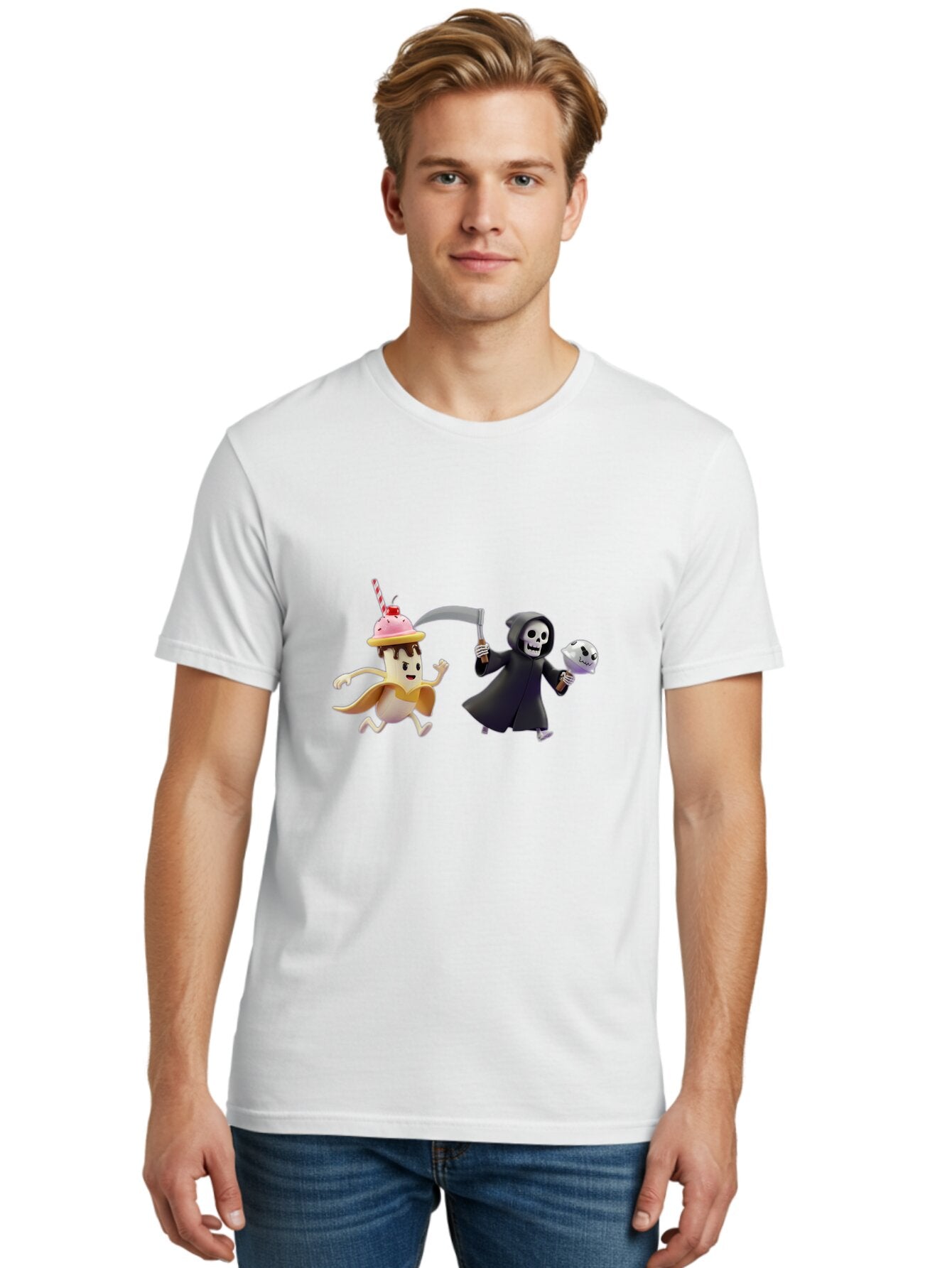 Grim-Reaper-Ice-Cream Men'S Graphic Tee, 100% Cotton, Comfortable Casual Summer Wear, Machine Washable, Vintage Camera, Old Camera, Antique Camera, Black Camera, Classic Photography, Photography Equipment, Nostalgic Device, Film Camera, Baq918 20