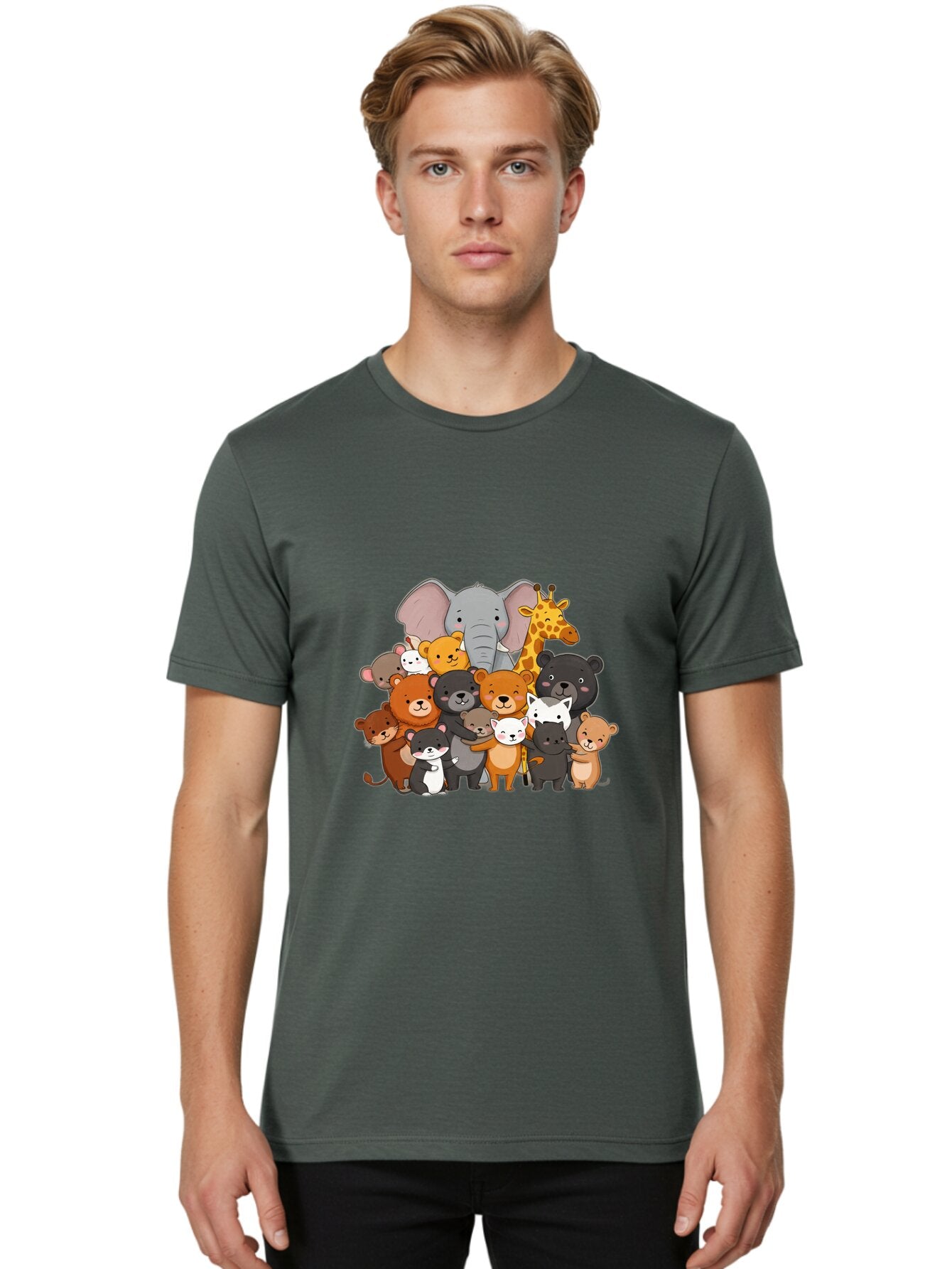 Group-Of-Animals Men'S Graphic Tee, 100% Cotton, Comfortable Casual Summer Wear, Machine Washable, Vintage Camera, Old Camera, Antique Camera, Black Camera, Classic Photography, Photography Equipment, Nostalgic Device, Film Camera, Camera Art Baq919 29
