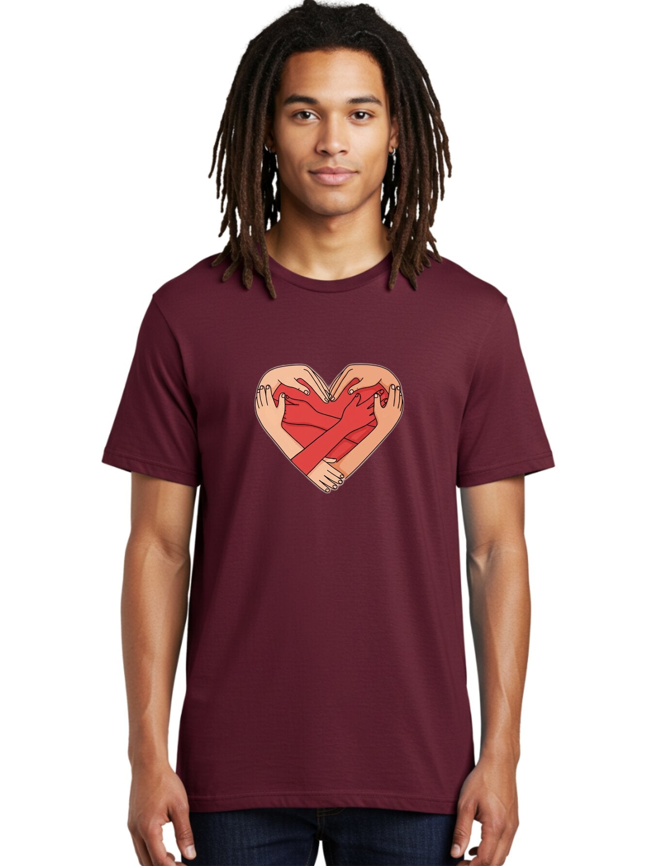 Hands-Holding-Heart Men'S Graphic Tee, 100% Cotton, Comfortable Casual Summer Wear, Machine Washable, Vintage Camera, Old Camera, Antique Camera, Black Camera, Classic Photography, Photography Equipment, Nostalgic Device, Film Camera, Baq924 21