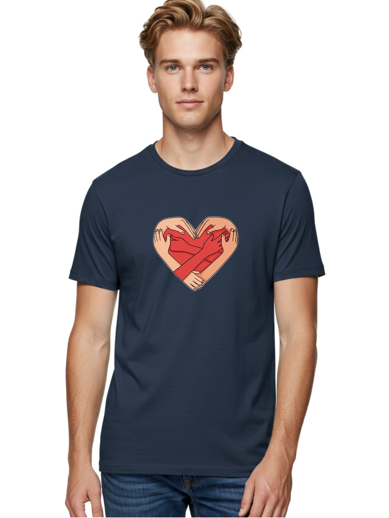 Hands-Holding-Heart Men'S Graphic Tee, 100% Cotton, Comfortable Casual Summer Wear, Machine Washable, Vintage Camera, Old Camera, Antique Camera, Black Camera, Classic Photography, Photography Equipment, Nostalgic Device, Film Camera, Baq924 29