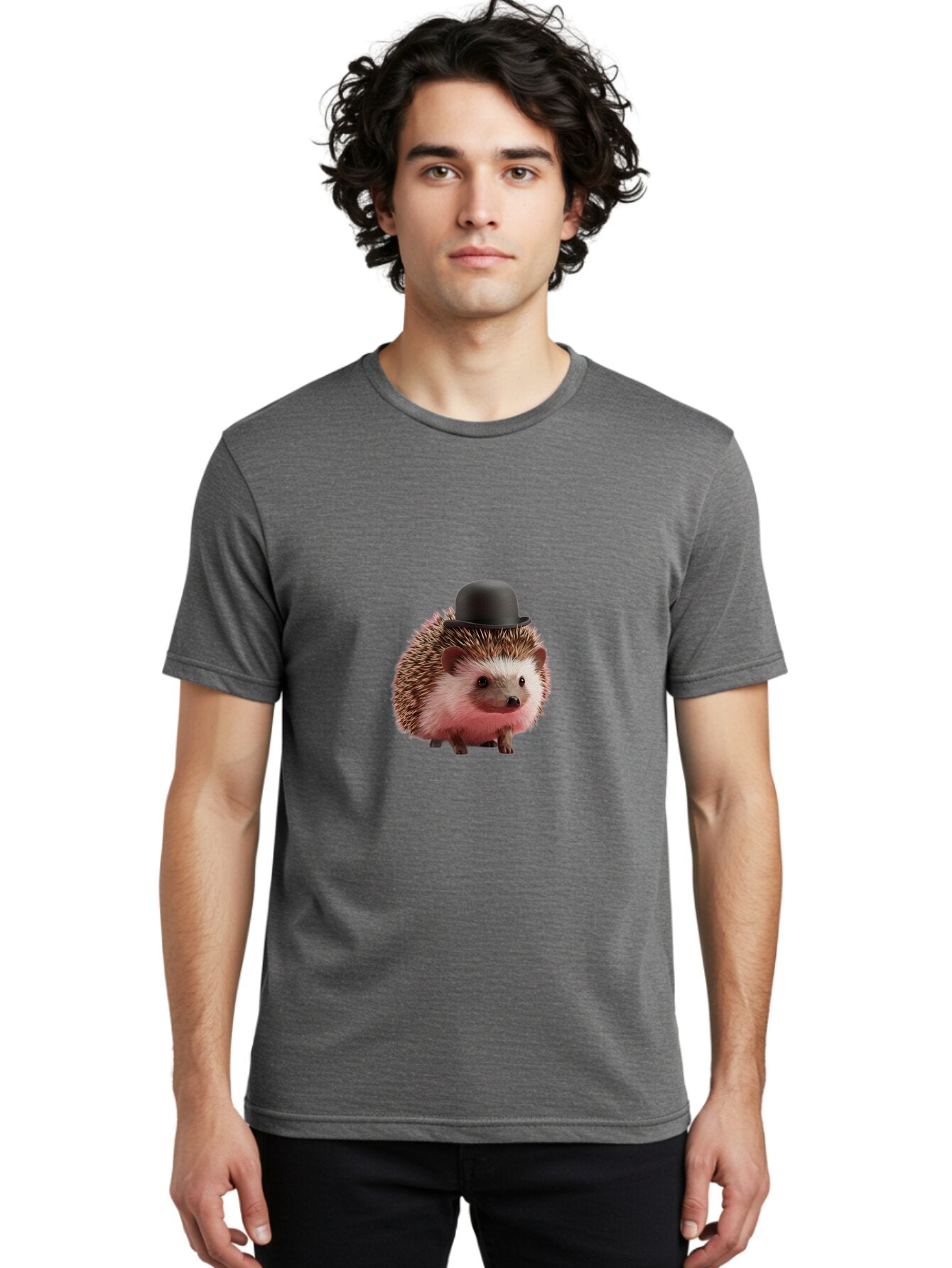 Hedgehog-Bowler-Hat Men'S Graphic Tee, 100% Cotton, Comfortable Casual Summer Wear, Machine Washable, Vintage Camera, Old Camera, Antique Camera, Black Camera, Classic Photography, Photography Equipment, Nostalgic Device, Film Camera, Baq927 16