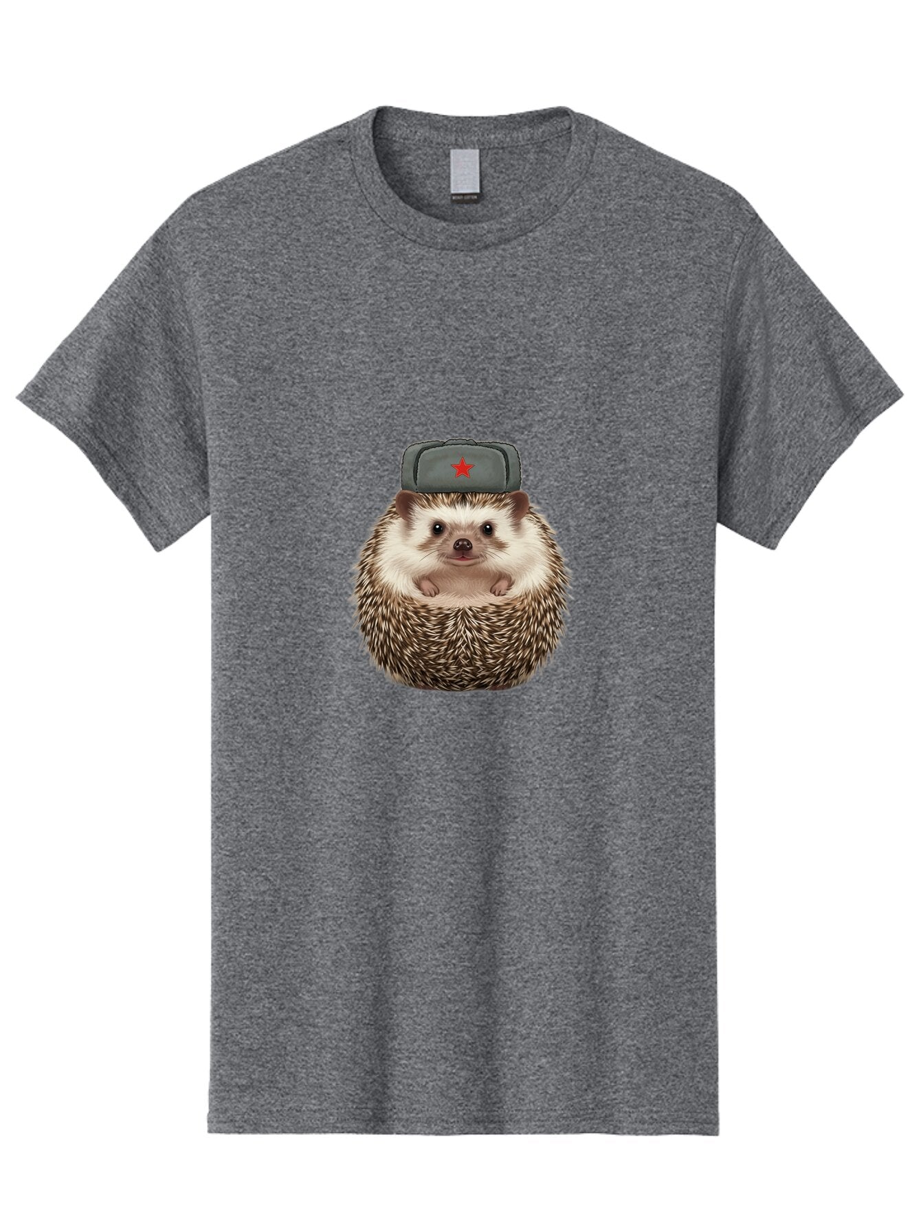 Hedgehog-In-Military-Cap-With-Red-Star Men'S Graphic Tee, 100% Cotton, Comfortable Casual Summer Wear, Machine Washable, Vintage Camera, Old Camera, Antique Camera, Black Camera, Classic Photography, Photography Equipment, Nostalgic Device, Baq931 12