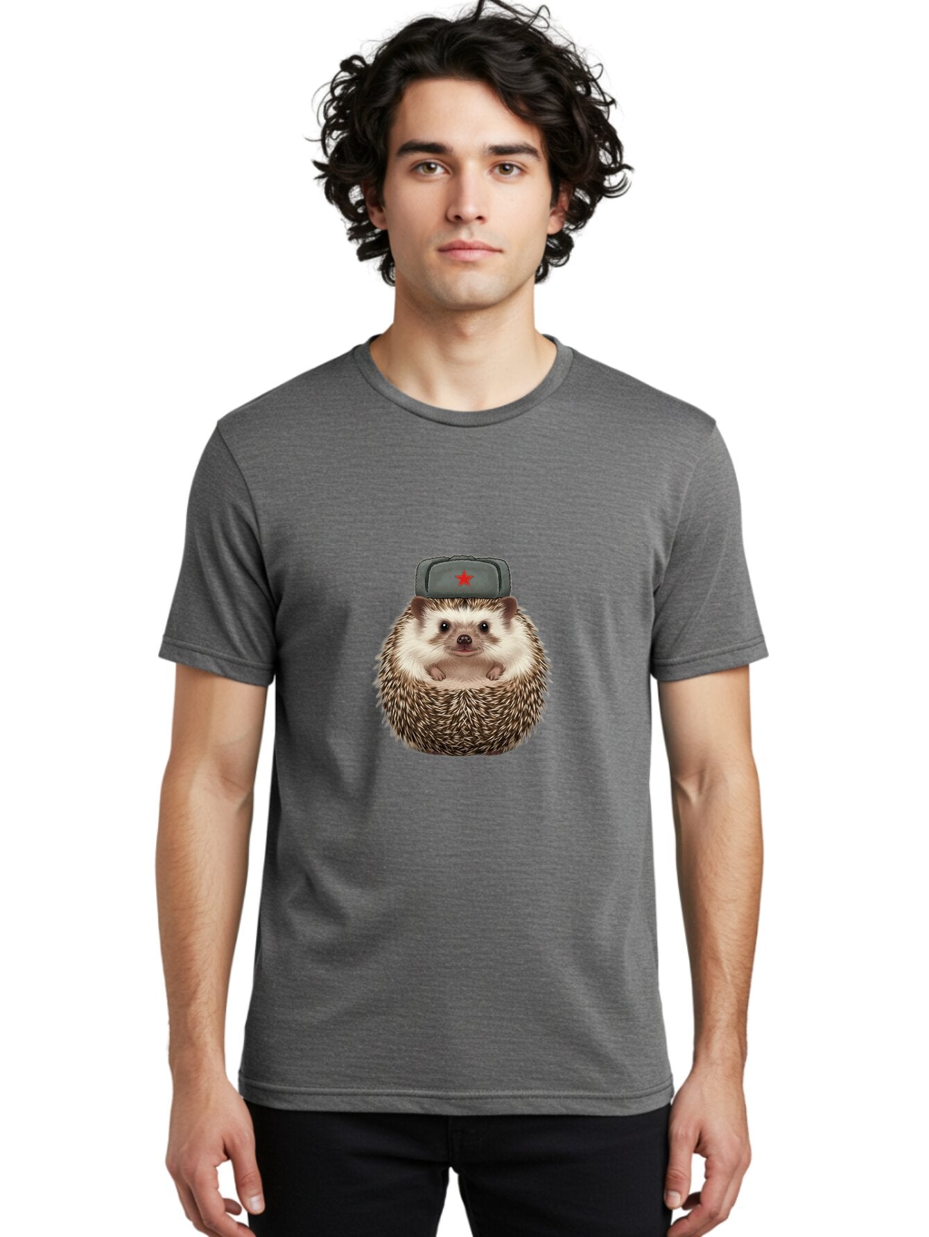 Hedgehog-In-Military-Cap-With-Red-Star Men'S Graphic Tee, 100% Cotton, Comfortable Casual Summer Wear, Machine Washable, Vintage Camera, Old Camera, Antique Camera, Black Camera, Classic Photography, Photography Equipment, Nostalgic Device, Baq931 28
