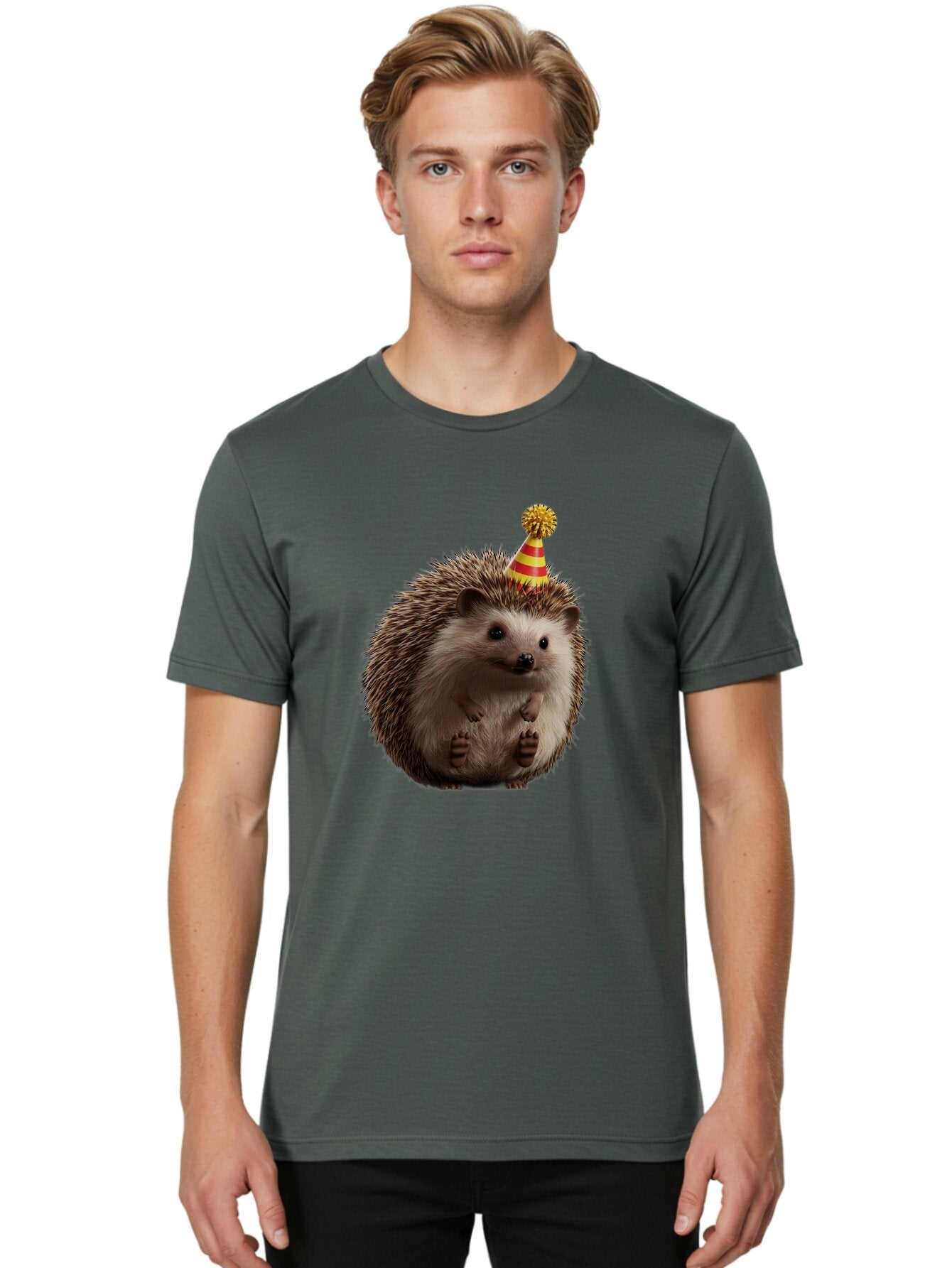 Hedgehog-Party-Hat Men'S Graphic Tee, 100% Cotton, Comfortable Casual Summer Wear, Machine Washable, Vintage Camera, Old Camera, Antique Camera, Black Camera, Classic Photography, Photography Equipment, Nostalgic Device, Film Camera, Baq935 24