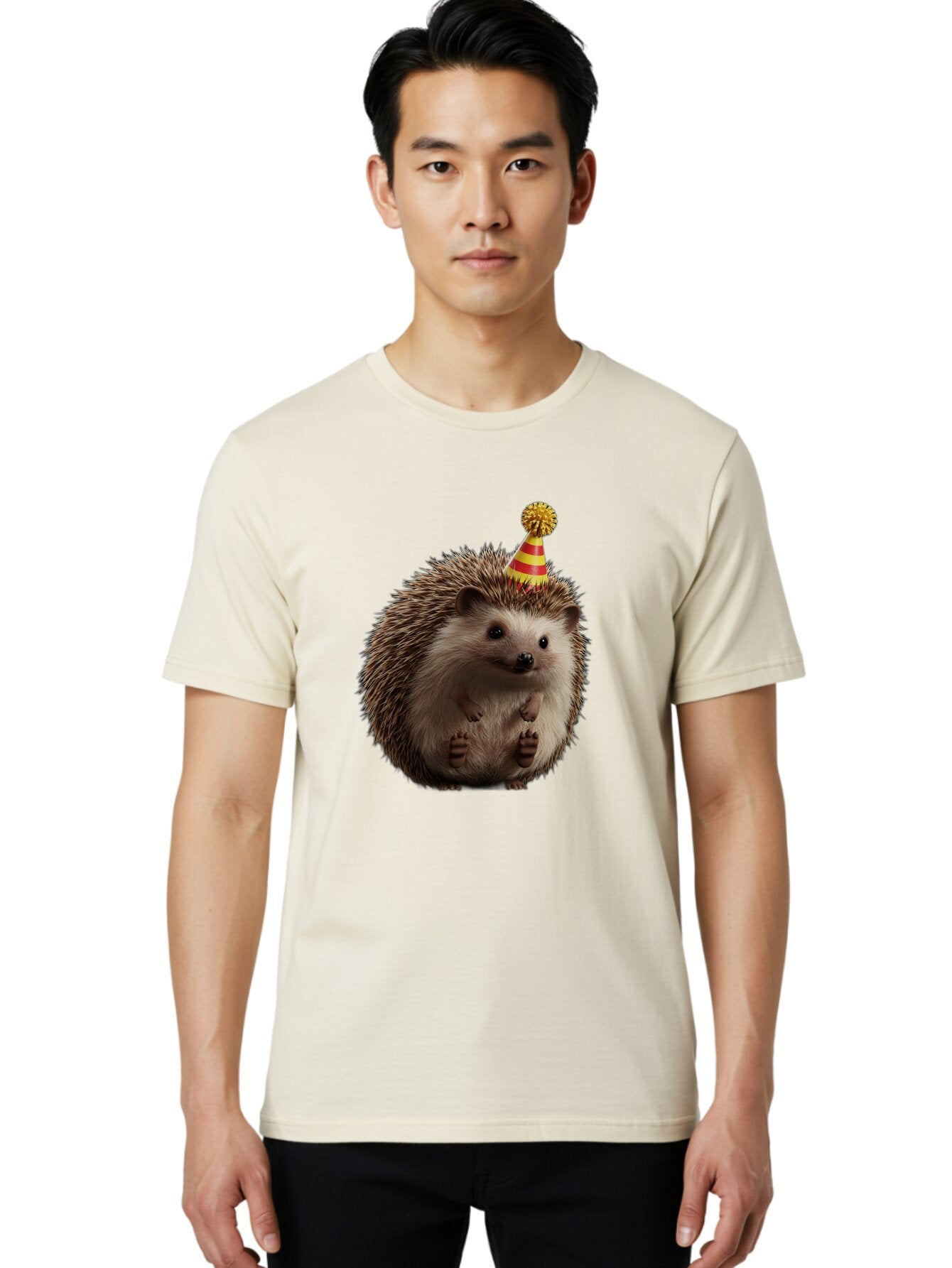 Hedgehog-Party-Hat Men'S Graphic Tee, 100% Cotton, Comfortable Casual Summer Wear, Machine Washable, Vintage Camera, Old Camera, Antique Camera, Black Camera, Classic Photography, Photography Equipment, Nostalgic Device, Film Camera, Baq935 21