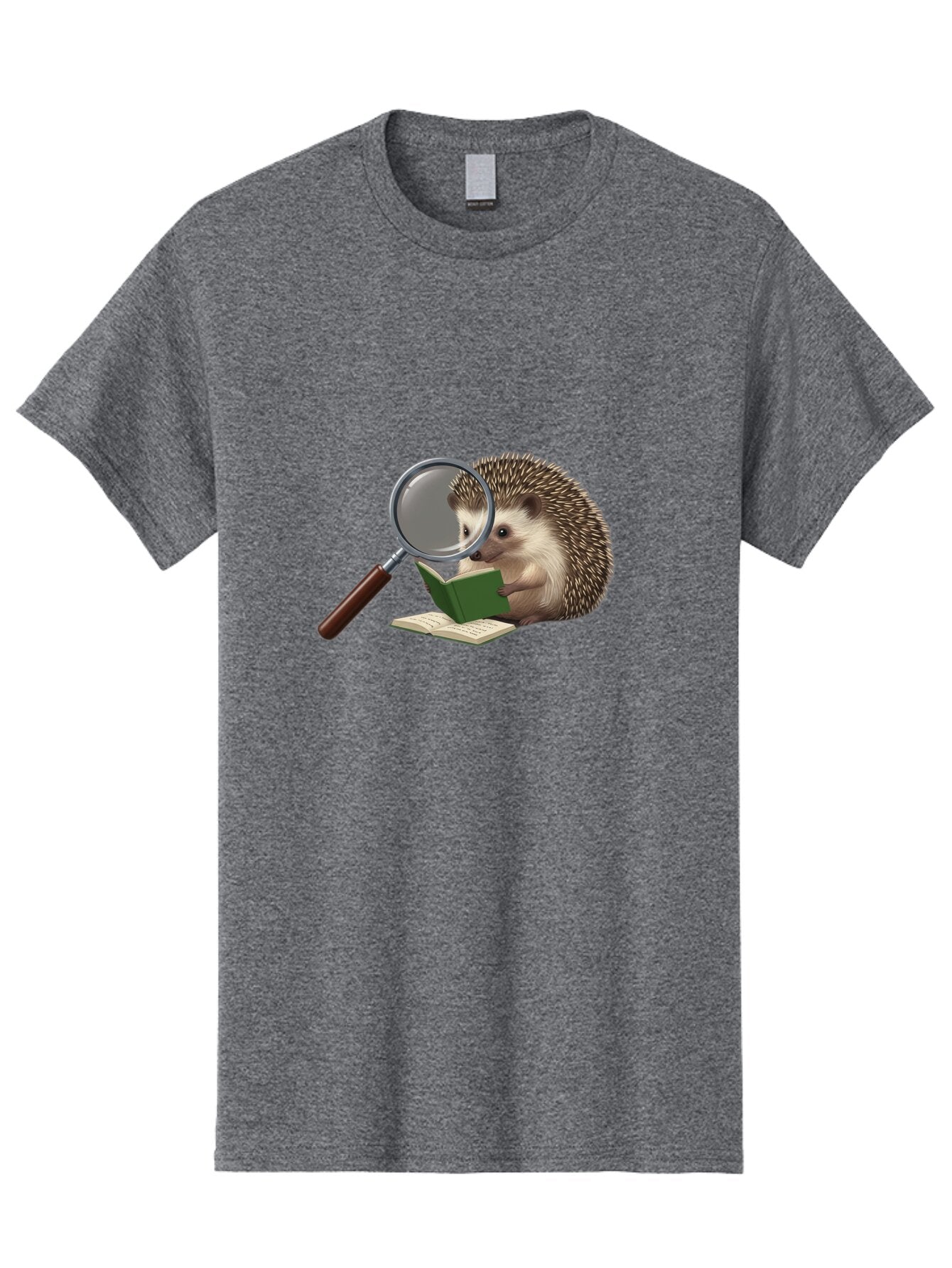 Hedgehog-Reading-1 Men'S Graphic Tee, 100% Cotton, Comfortable Casual Summer Wear, Machine Washable, Vintage Camera, Old Camera, Antique Camera, Black Camera, Classic Photography, Photography Equipment, Nostalgic Device, Film Camera, Baq936 5