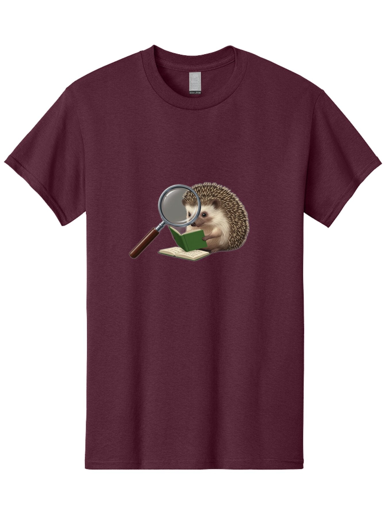 Hedgehog-Reading-1 Men'S Graphic Tee, 100% Cotton, Comfortable Casual Summer Wear, Machine Washable, Vintage Camera, Old Camera, Antique Camera, Black Camera, Classic Photography, Photography Equipment, Nostalgic Device, Film Camera, Baq936 3