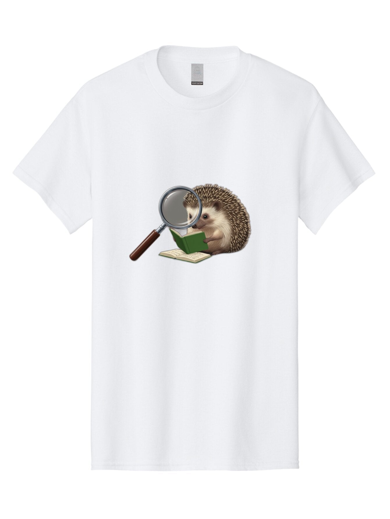 Hedgehog-Reading-1 Men'S Graphic Tee, 100% Cotton, Comfortable Casual Summer Wear, Machine Washable, Vintage Camera, Old Camera, Antique Camera, Black Camera, Classic Photography, Photography Equipment, Nostalgic Device, Film Camera, Baq936 11