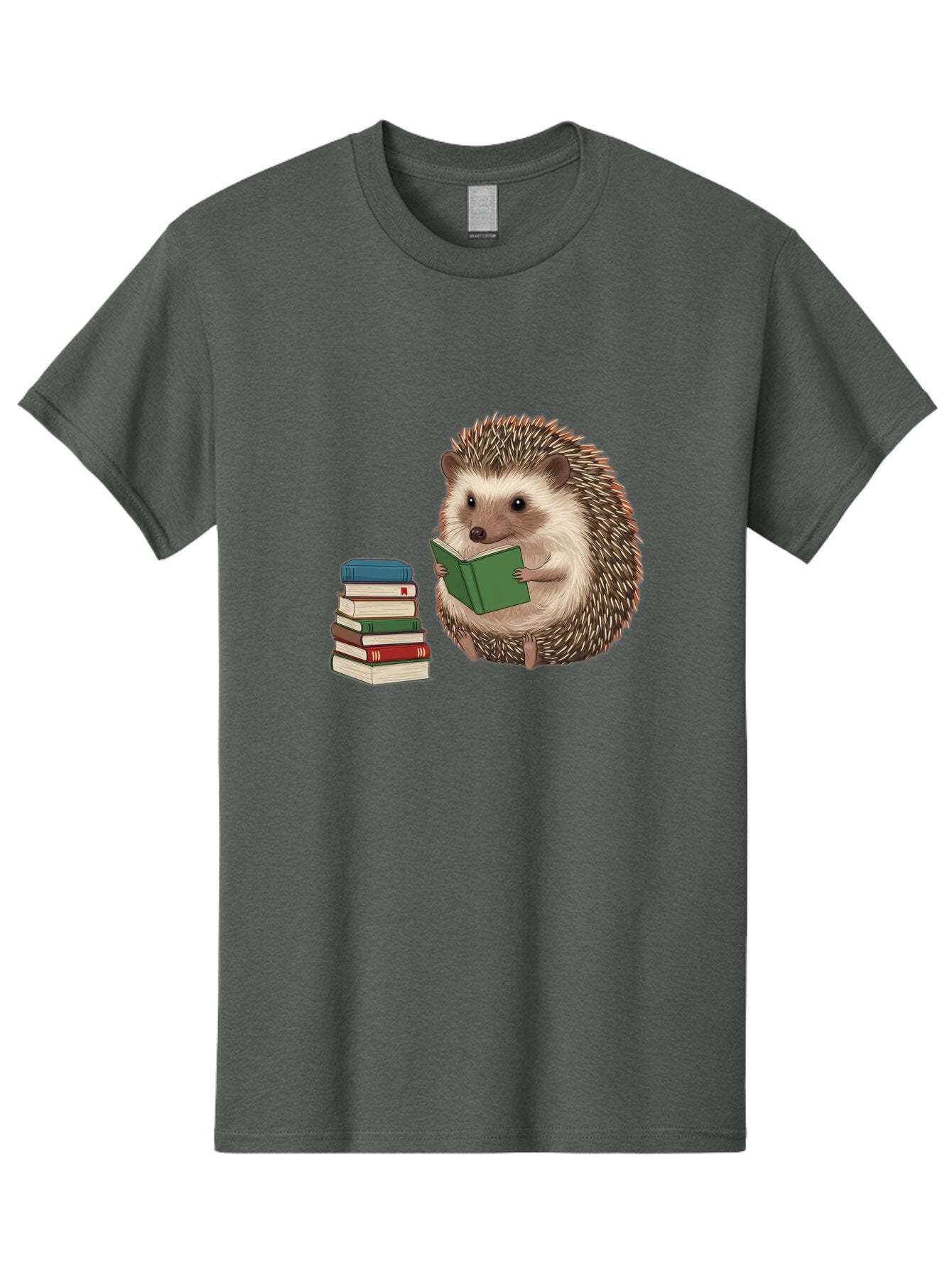 Hedgehog-Reading-2 Men'S Graphic Tee, 100% Cotton, Comfortable Casual Summer Wear, Machine Washable, Vintage Camera, Old Camera, Antique Camera, Black Camera, Classic Photography, Photography Equipment, Nostalgic Device, Film Camera, Baq937 3