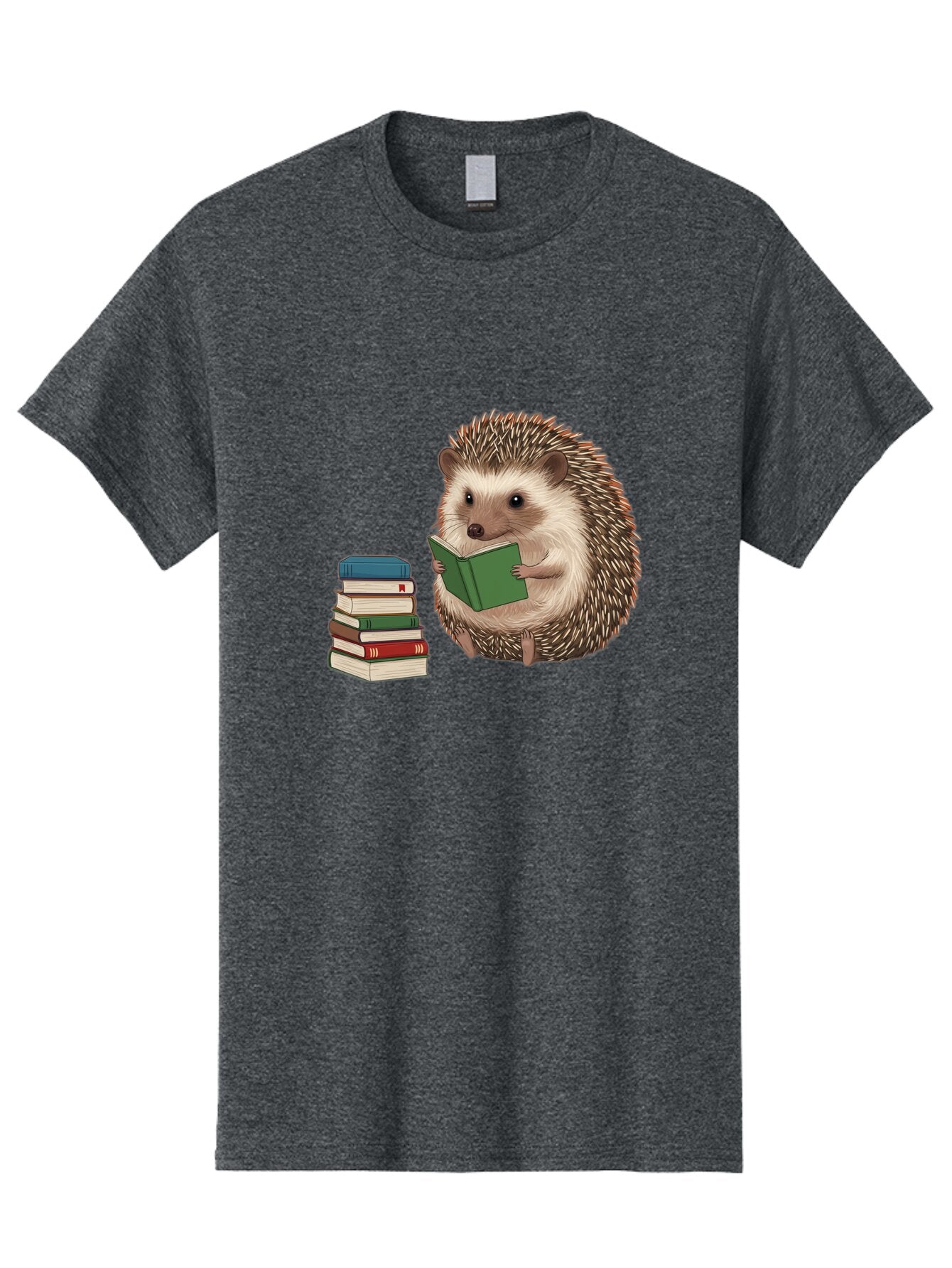 Hedgehog-Reading-2 Men'S Graphic Tee, 100% Cotton, Comfortable Casual Summer Wear, Machine Washable, Vintage Camera, Old Camera, Antique Camera, Black Camera, Classic Photography, Photography Equipment, Nostalgic Device, Film Camera, Baq937 5