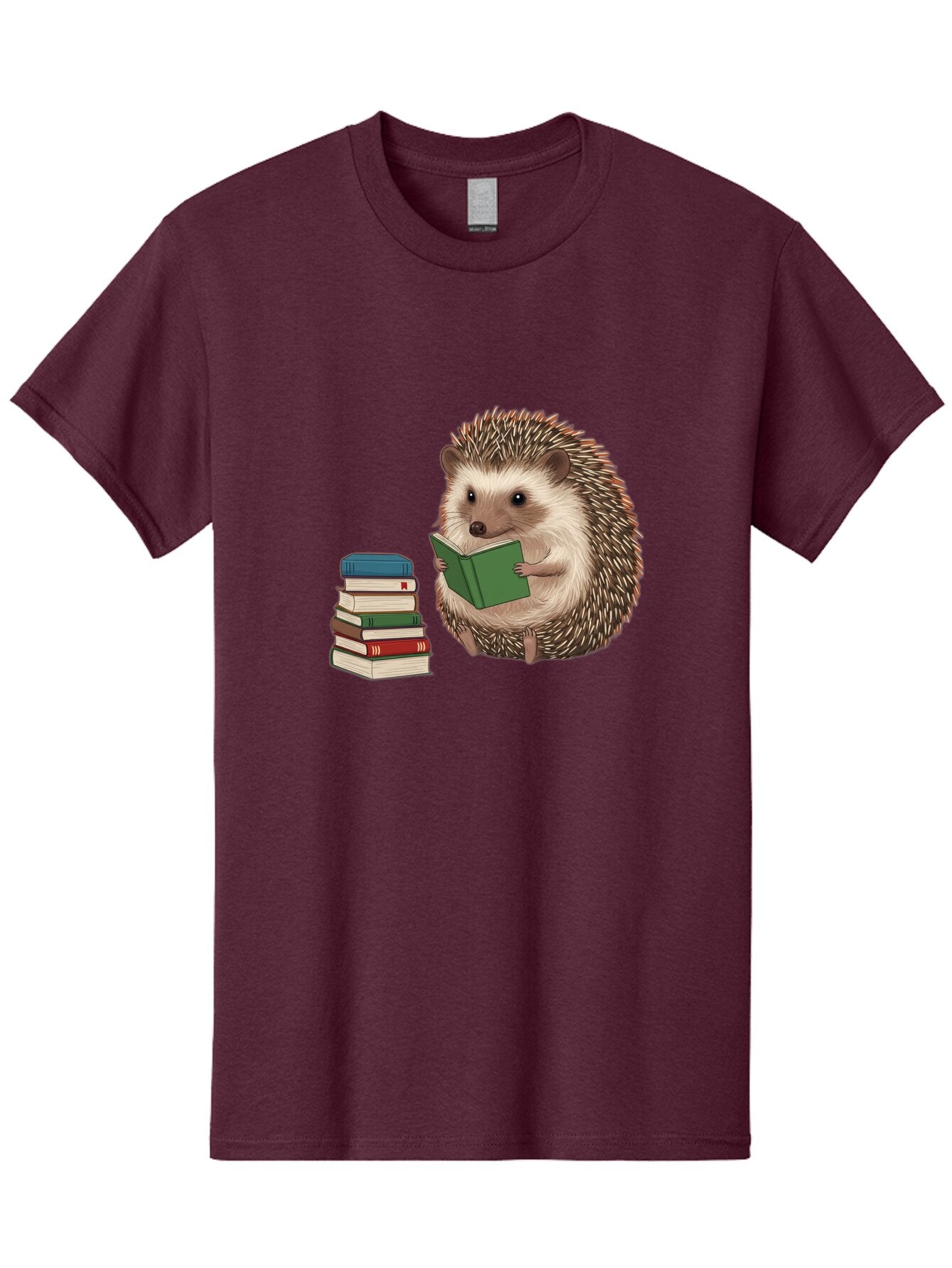 Hedgehog-Reading-2 Men'S Graphic Tee, 100% Cotton, Comfortable Casual Summer Wear, Machine Washable, Vintage Camera, Old Camera, Antique Camera, Black Camera, Classic Photography, Photography Equipment, Nostalgic Device, Film Camera, Baq937 11
