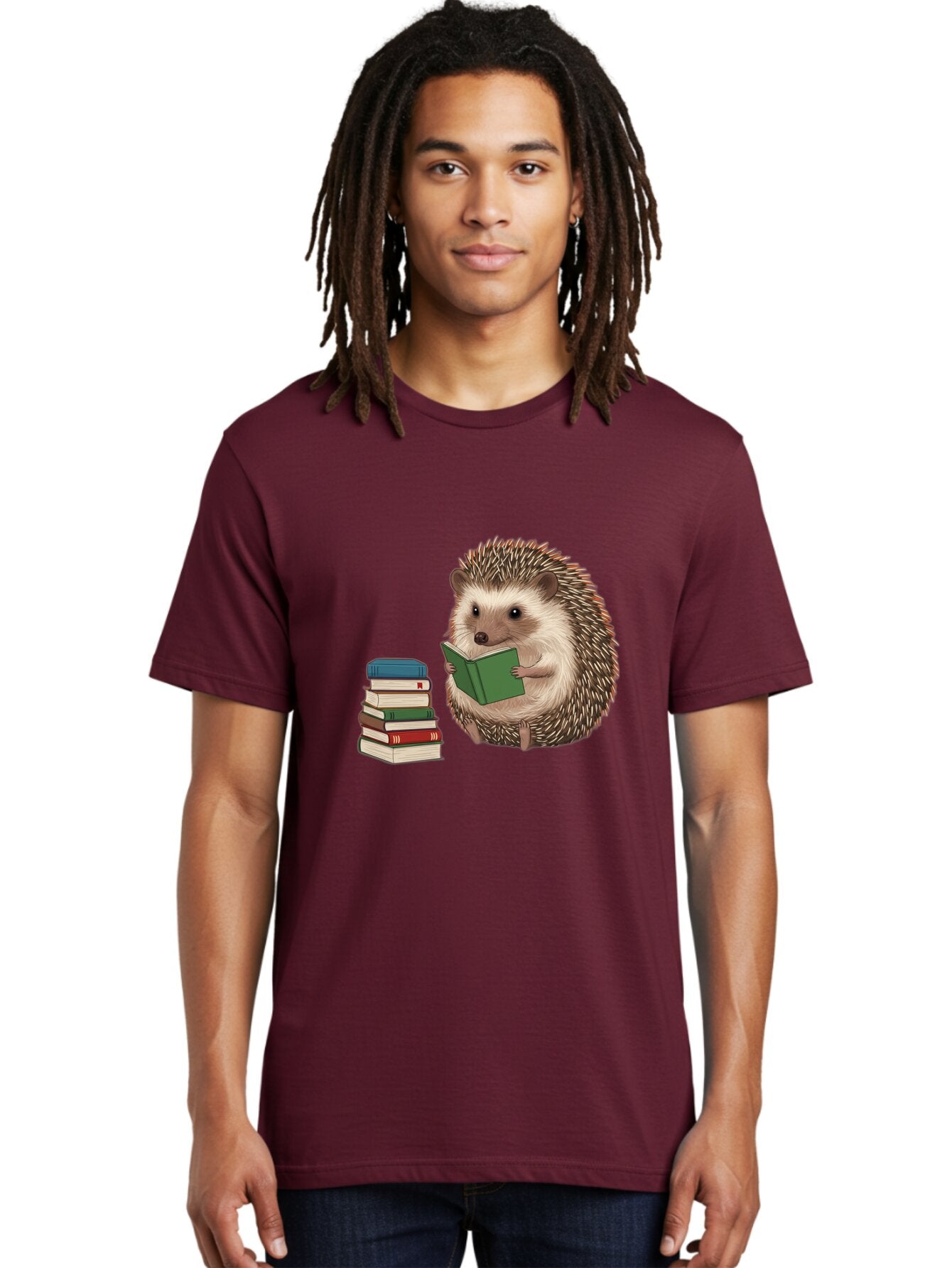 Hedgehog-Reading-2 Men'S Graphic Tee, 100% Cotton, Comfortable Casual Summer Wear, Machine Washable, Vintage Camera, Old Camera, Antique Camera, Black Camera, Classic Photography, Photography Equipment, Nostalgic Device, Film Camera, Baq937 27