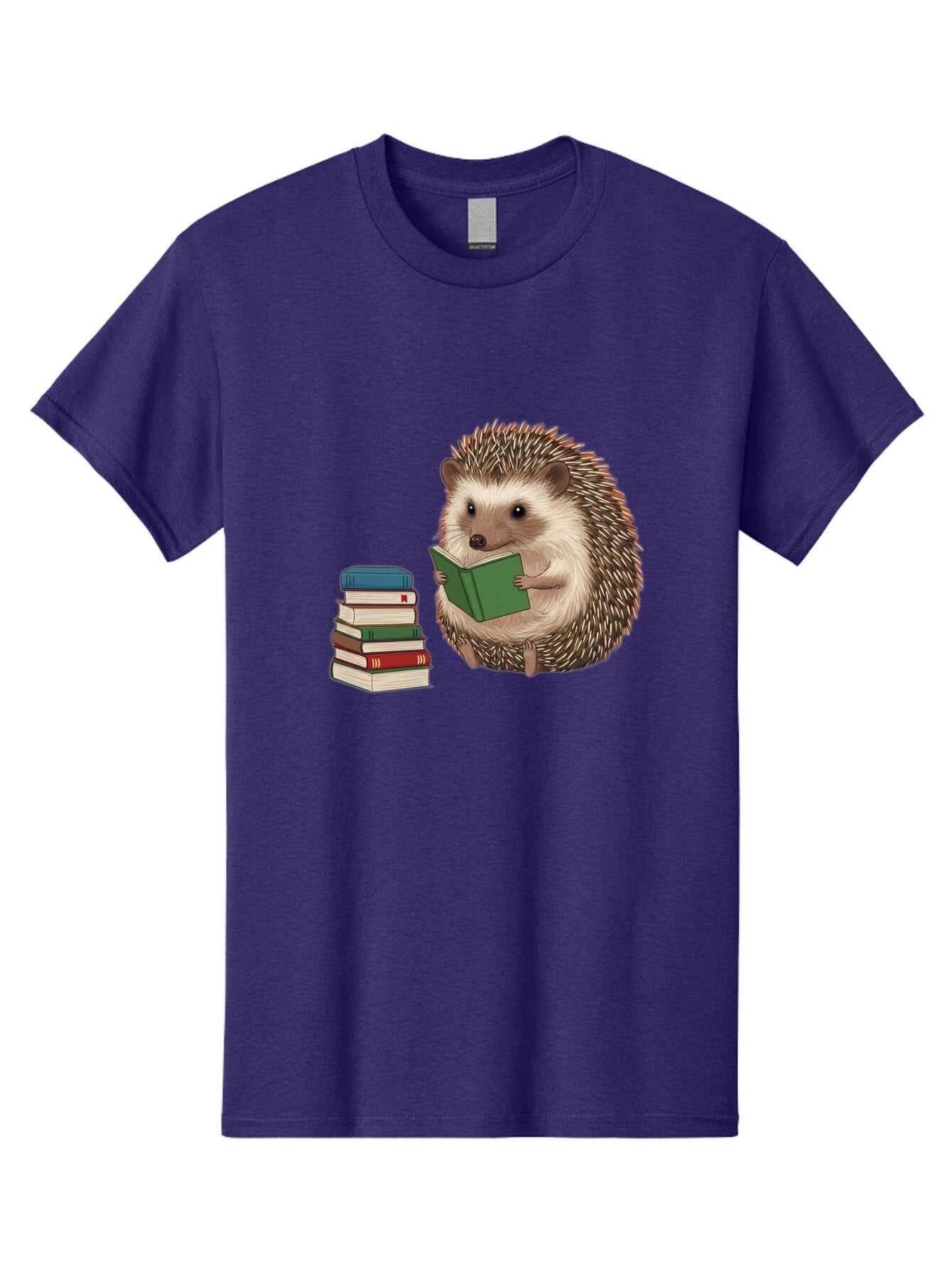 Hedgehog-Reading-2 Men'S Graphic Tee, 100% Cotton, Comfortable Casual Summer Wear, Machine Washable, Vintage Camera, Old Camera, Antique Camera, Black Camera, Classic Photography, Photography Equipment, Nostalgic Device, Film Camera, Baq937 2