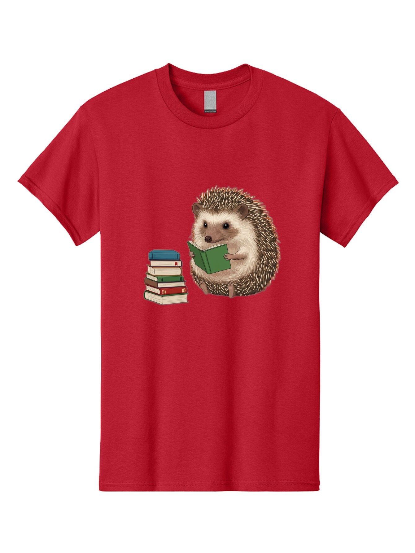 Hedgehog-Reading-2 Men'S Graphic Tee, 100% Cotton, Comfortable Casual Summer Wear, Machine Washable, Vintage Camera, Old Camera, Antique Camera, Black Camera, Classic Photography, Photography Equipment, Nostalgic Device, Film Camera, Baq937 1