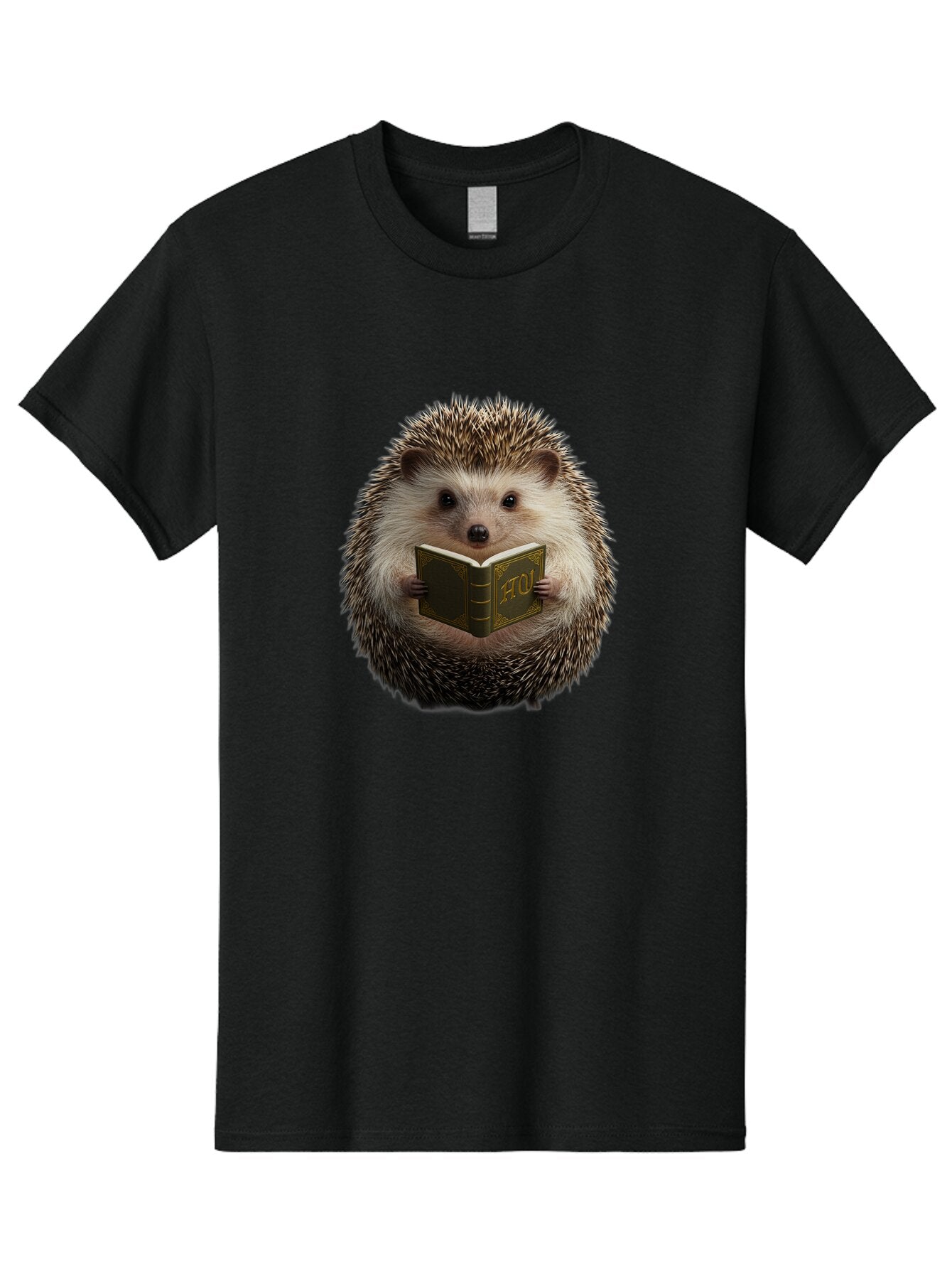 Hedgehog-Reading-3 Men'S Graphic Tee, 100% Cotton, Comfortable Casual Summer Wear, Machine Washable, Vintage Camera, Old Camera, Antique Camera, Black Camera, Classic Photography, Photography Equipment, Nostalgic Device, Film Camera, Baq938 3