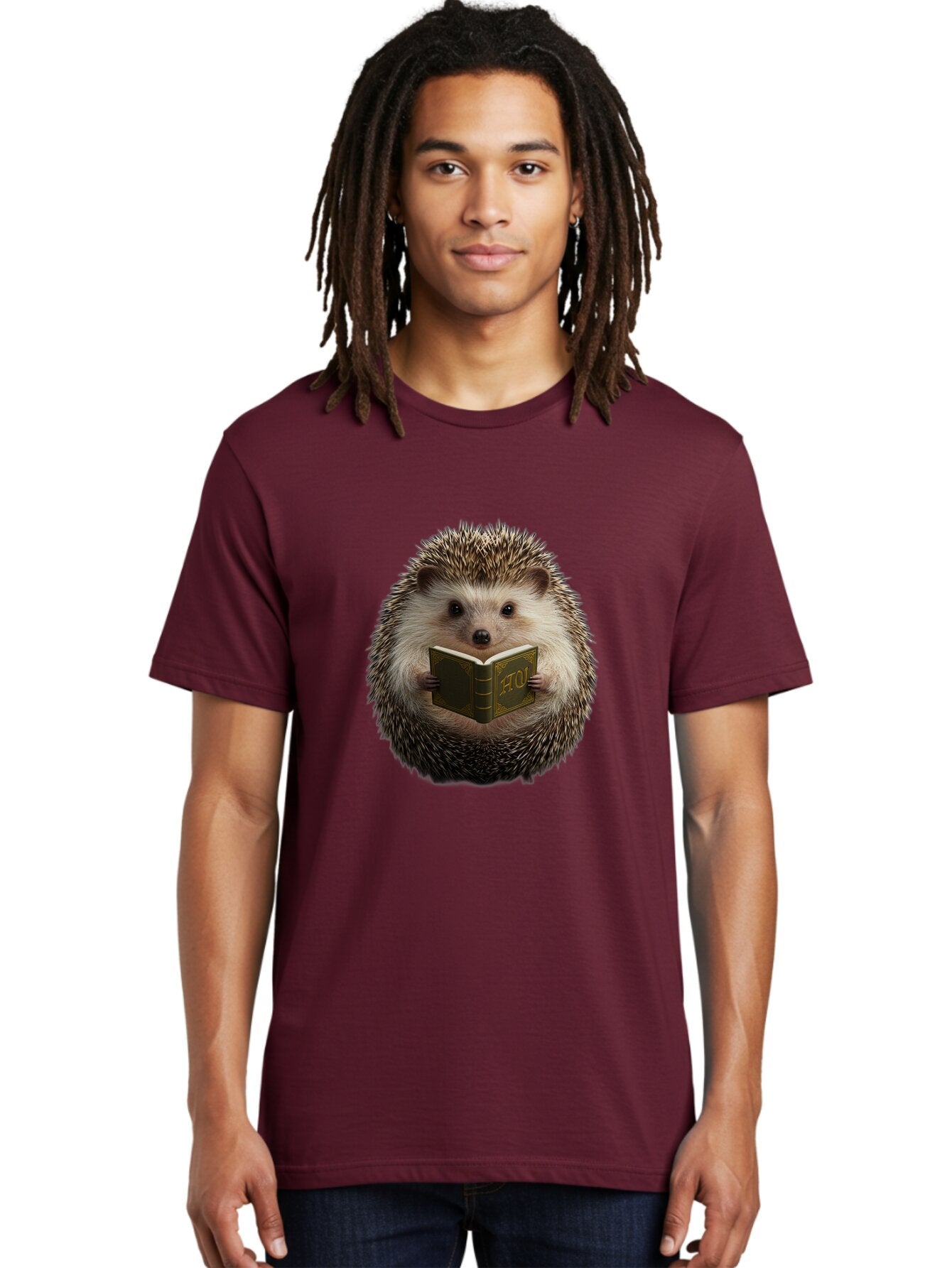 Hedgehog-Reading-3 Men'S Graphic Tee, 100% Cotton, Comfortable Casual Summer Wear, Machine Washable, Vintage Camera, Old Camera, Antique Camera, Black Camera, Classic Photography, Photography Equipment, Nostalgic Device, Film Camera, Baq938 18