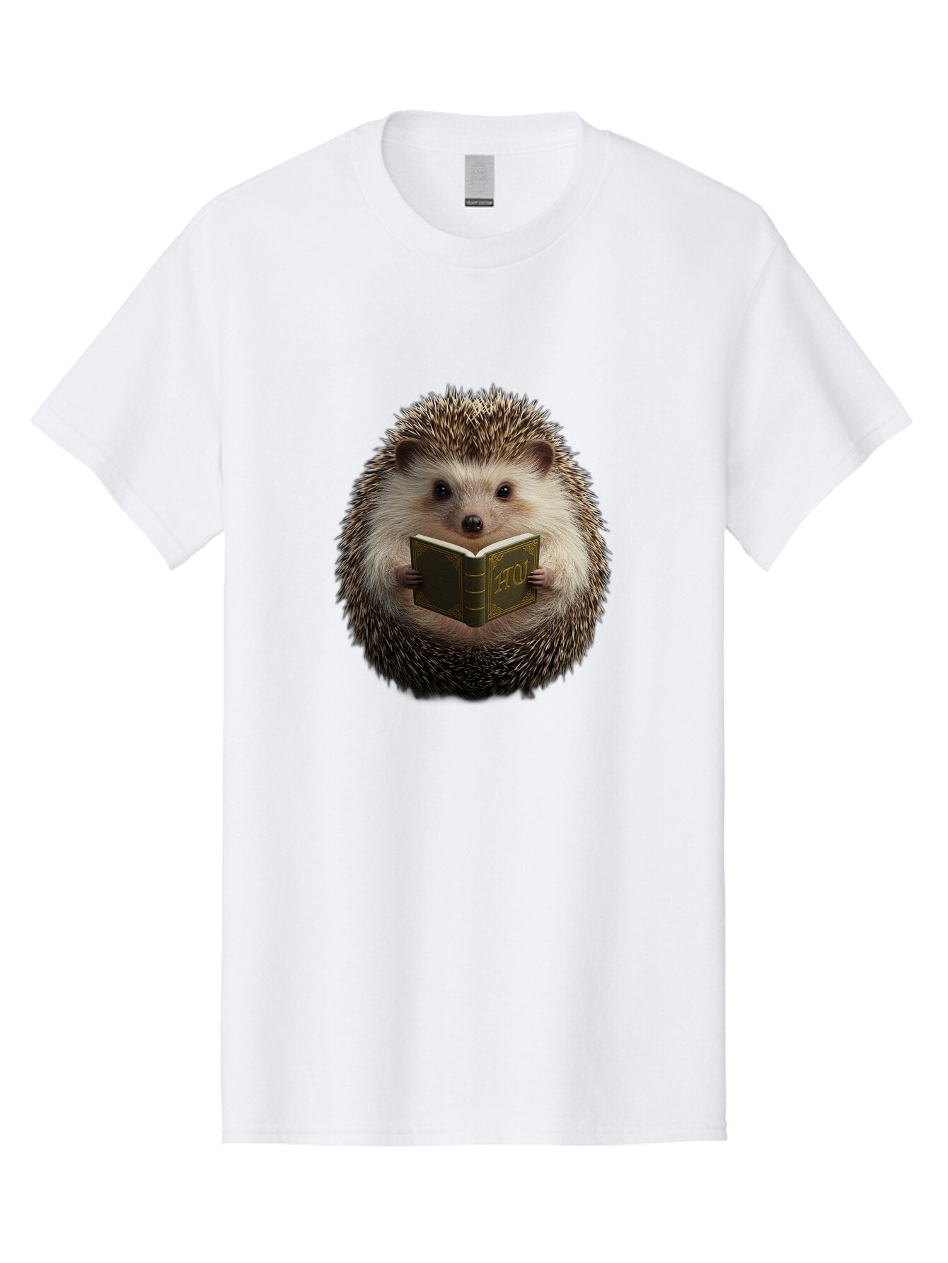 Hedgehog-Reading-3 Men'S Graphic Tee, 100% Cotton, Comfortable Casual Summer Wear, Machine Washable, Vintage Camera, Old Camera, Antique Camera, Black Camera, Classic Photography, Photography Equipment, Nostalgic Device, Film Camera, Baq938 2