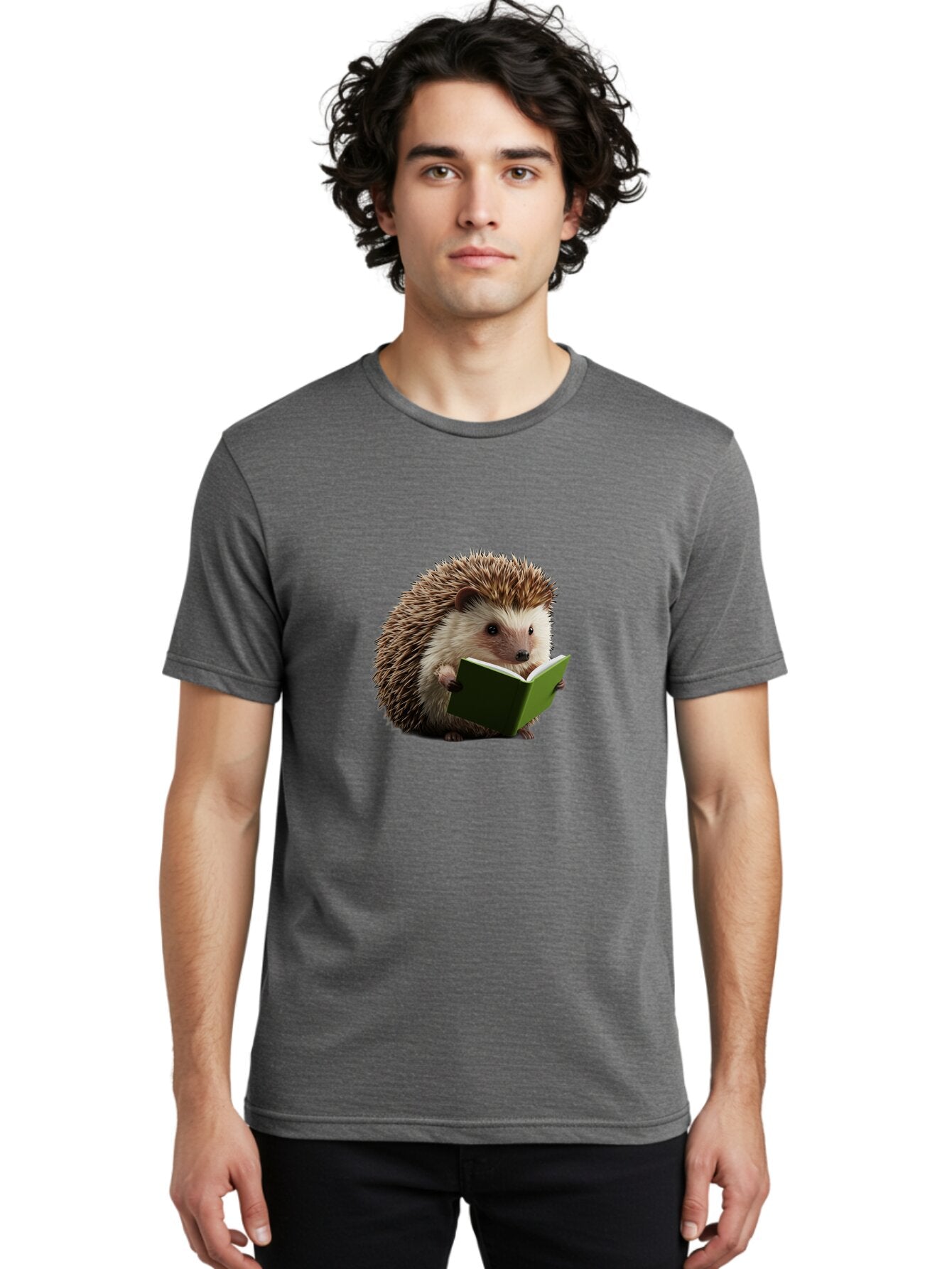 Hedgehog-Reading-4 Men'S Graphic Tee, 100% Cotton, Comfortable Casual Summer Wear, Machine Washable, Vintage Camera, Old Camera, Antique Camera, Black Camera, Classic Photography, Photography Equipment, Nostalgic Device, Film Camera, Baq939 30