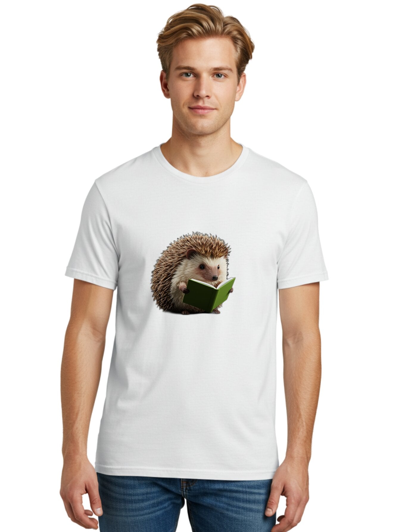 Hedgehog-Reading-4 Men'S Graphic Tee, 100% Cotton, Comfortable Casual Summer Wear, Machine Washable, Vintage Camera, Old Camera, Antique Camera, Black Camera, Classic Photography, Photography Equipment, Nostalgic Device, Film Camera, Baq939 19