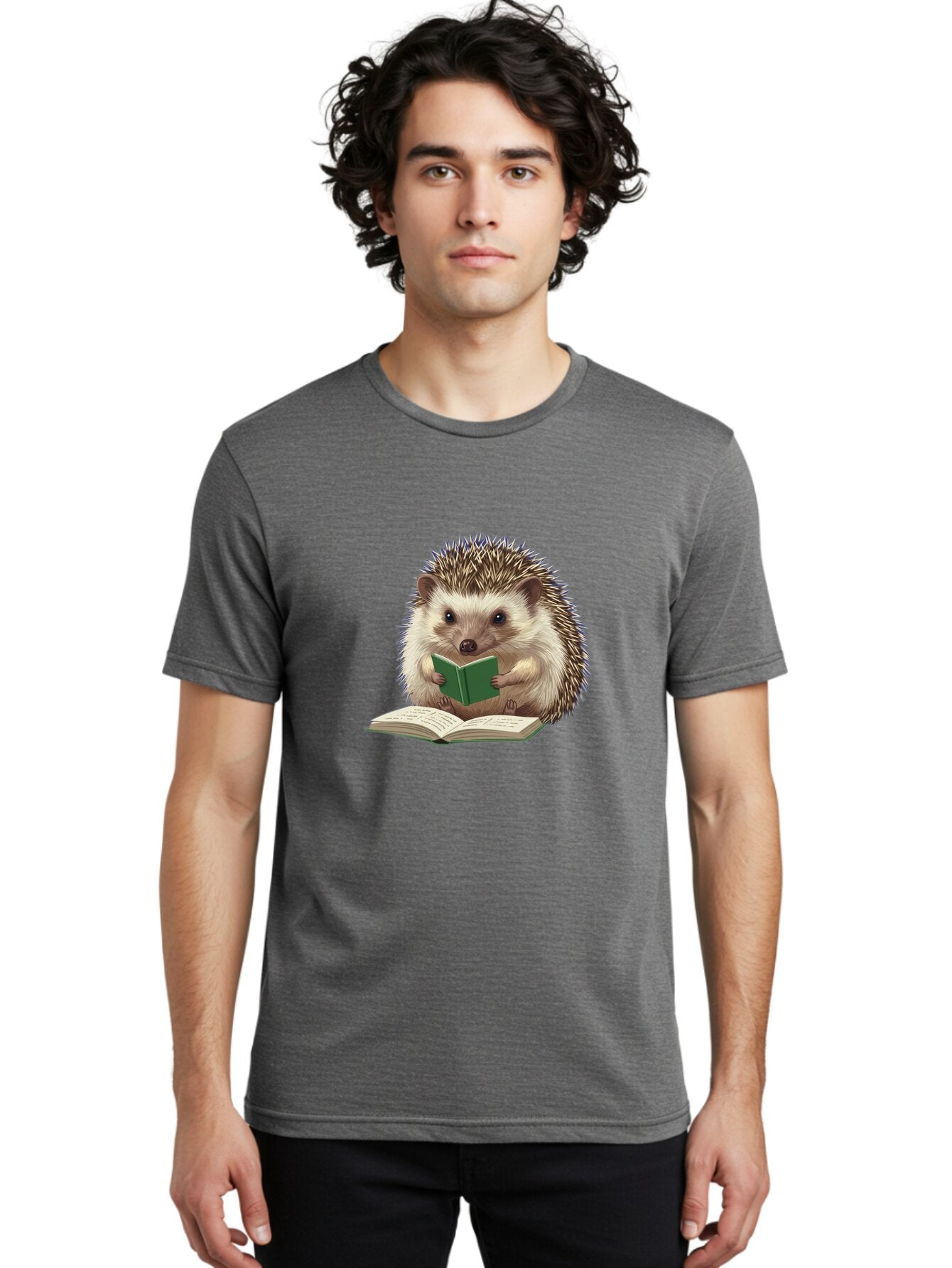 Hedgehog-Reading-5 Men'S Graphic Tee, 100% Cotton, Comfortable Casual Summer Wear, Machine Washable, Vintage Camera, Old Camera, Antique Camera, Black Camera, Classic Photography, Photography Equipment, Nostalgic Device, Film Camera, Baq940 27