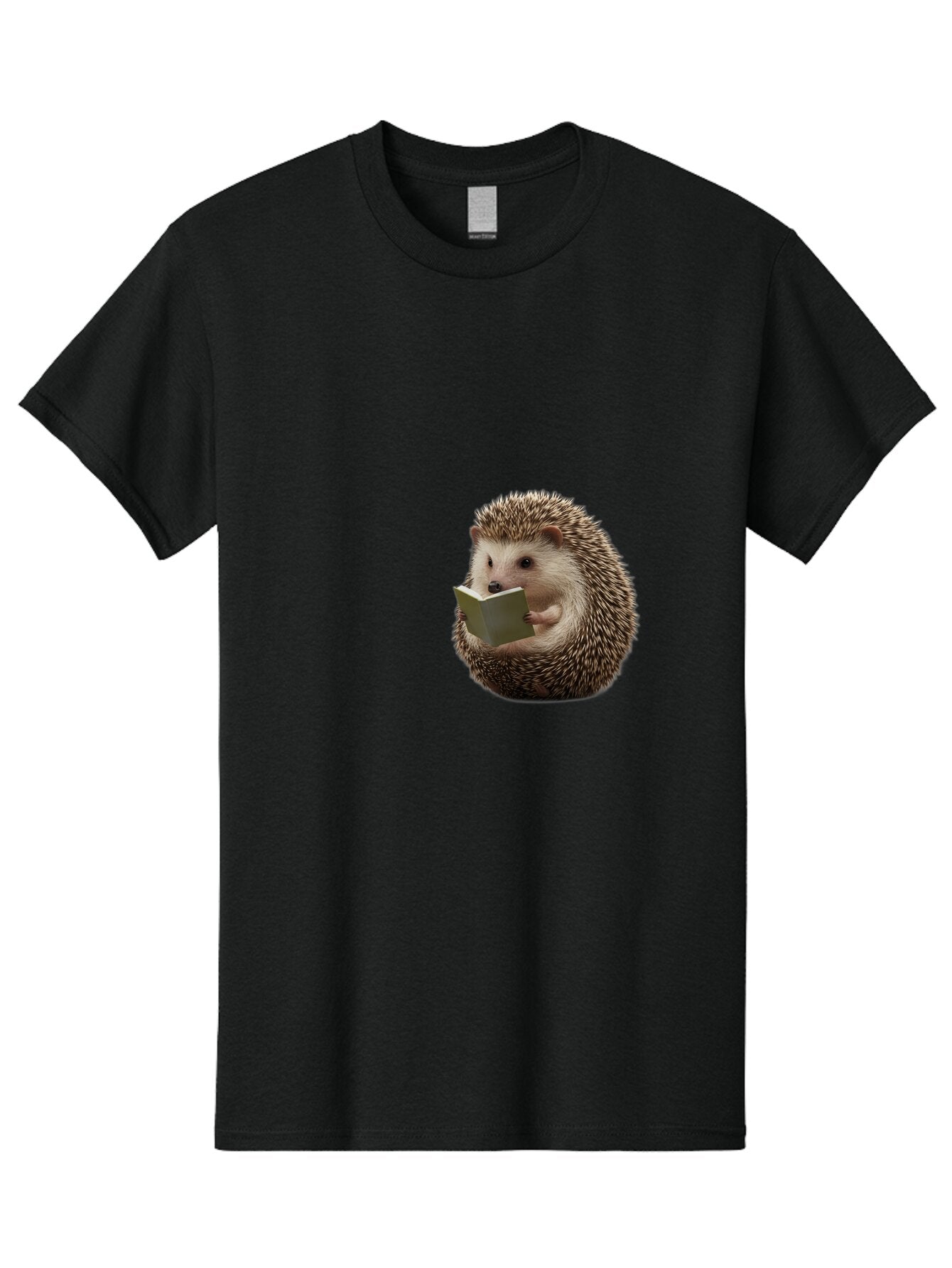 Hedgehog-Reading-6 Men'S Graphic Tee, 100% Cotton, Comfortable Casual Summer Wear, Machine Washable, Vintage Camera, Old Camera, Antique Camera, Black Camera, Classic Photography, Photography Equipment, Nostalgic Device, Film Camera, Baq941 1