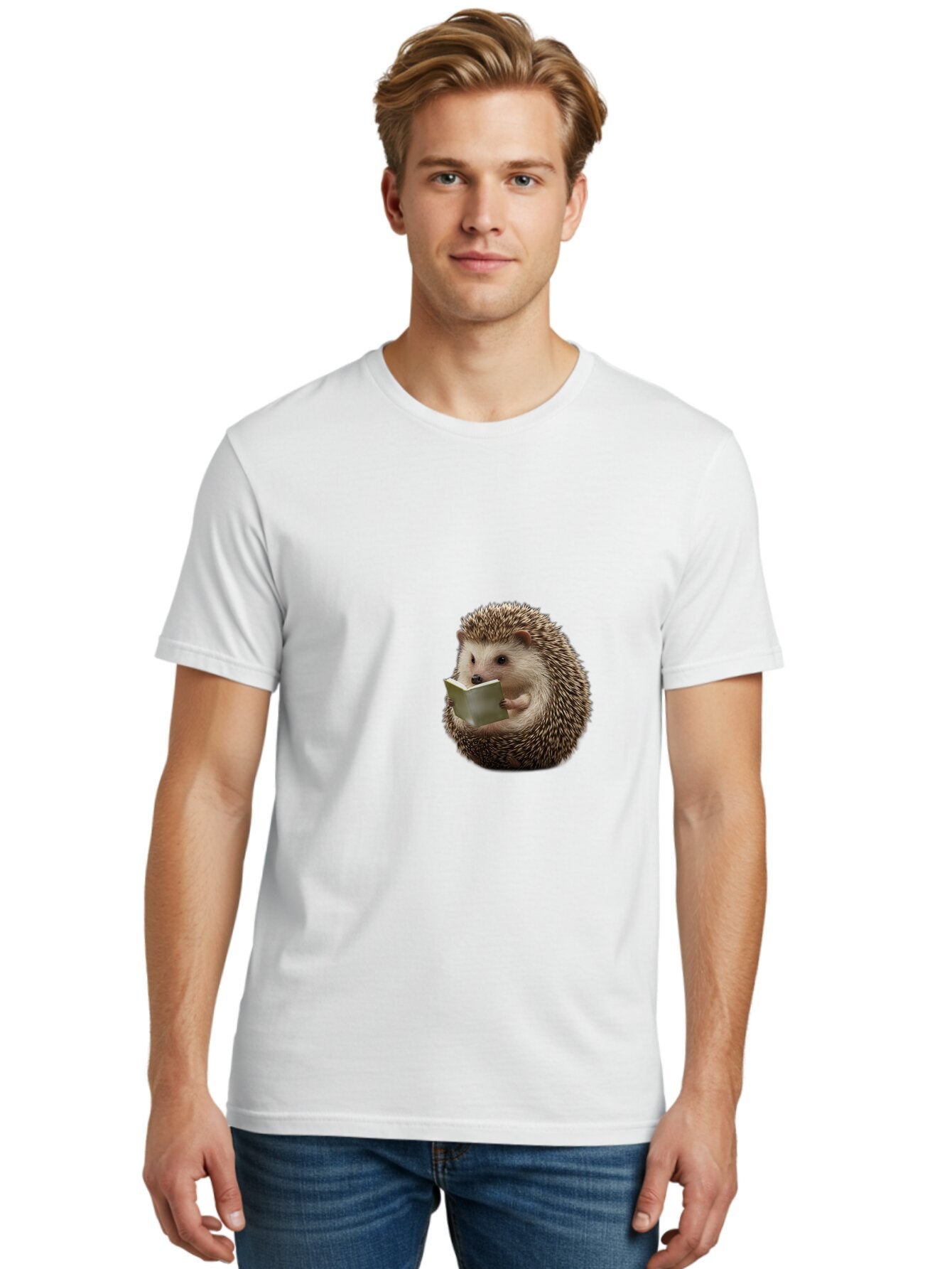 Hedgehog-Reading-6 Men'S Graphic Tee, 100% Cotton, Comfortable Casual Summer Wear, Machine Washable, Vintage Camera, Old Camera, Antique Camera, Black Camera, Classic Photography, Photography Equipment, Nostalgic Device, Film Camera, Baq941 22