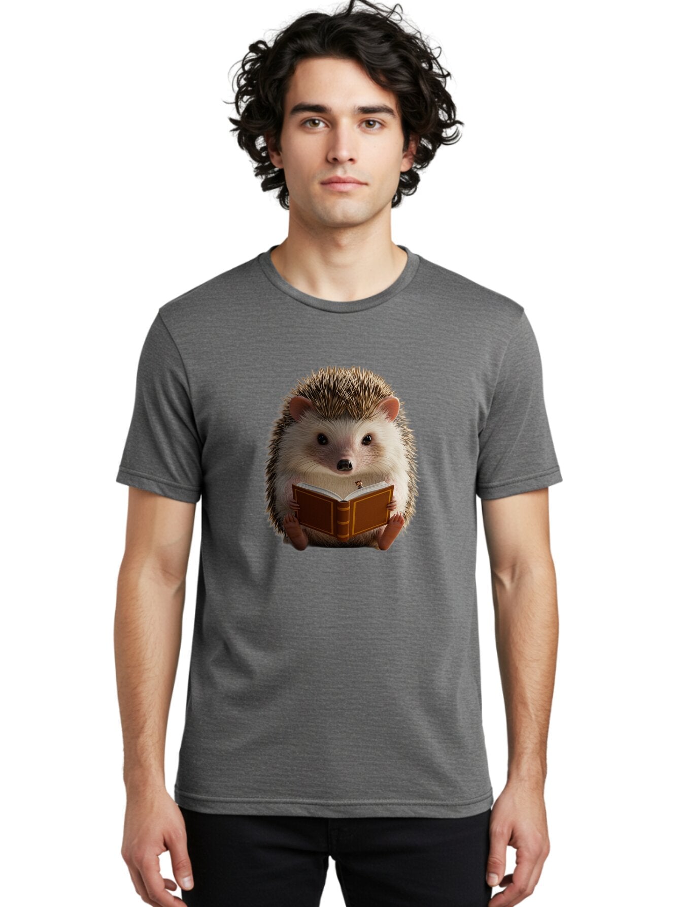 Hedgehog-Reading-8 Men'S Graphic Tee, 100% Cotton, Comfortable Casual Summer Wear, Machine Washable, Vintage Camera, Old Camera, Antique Camera, Black Camera, Classic Photography, Photography Equipment, Nostalgic Device, Film Camera, Baq943 18