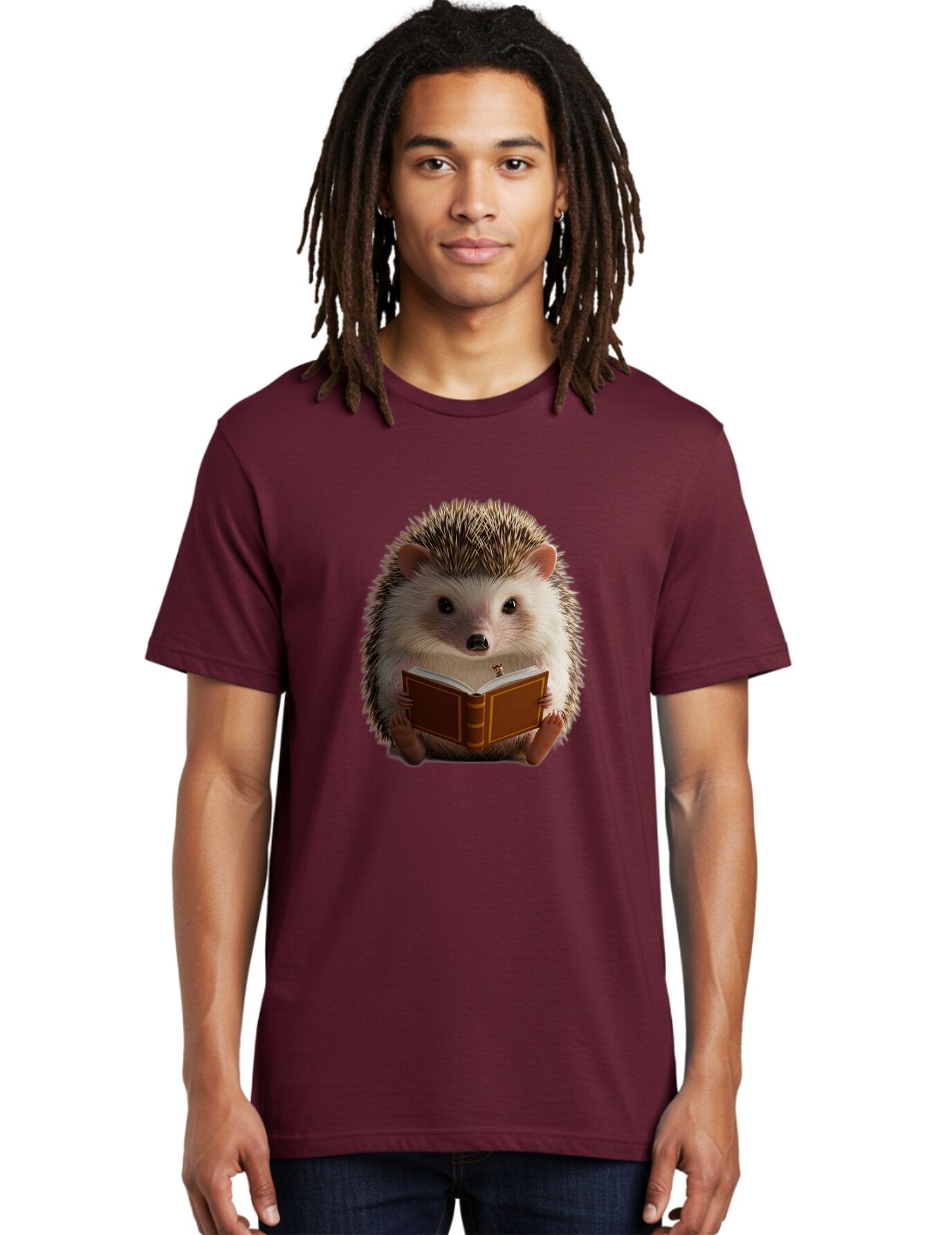 Hedgehog-Reading-8 Men'S Graphic Tee, 100% Cotton, Comfortable Casual Summer Wear, Machine Washable, Vintage Camera, Old Camera, Antique Camera, Black Camera, Classic Photography, Photography Equipment, Nostalgic Device, Film Camera, Baq943 19