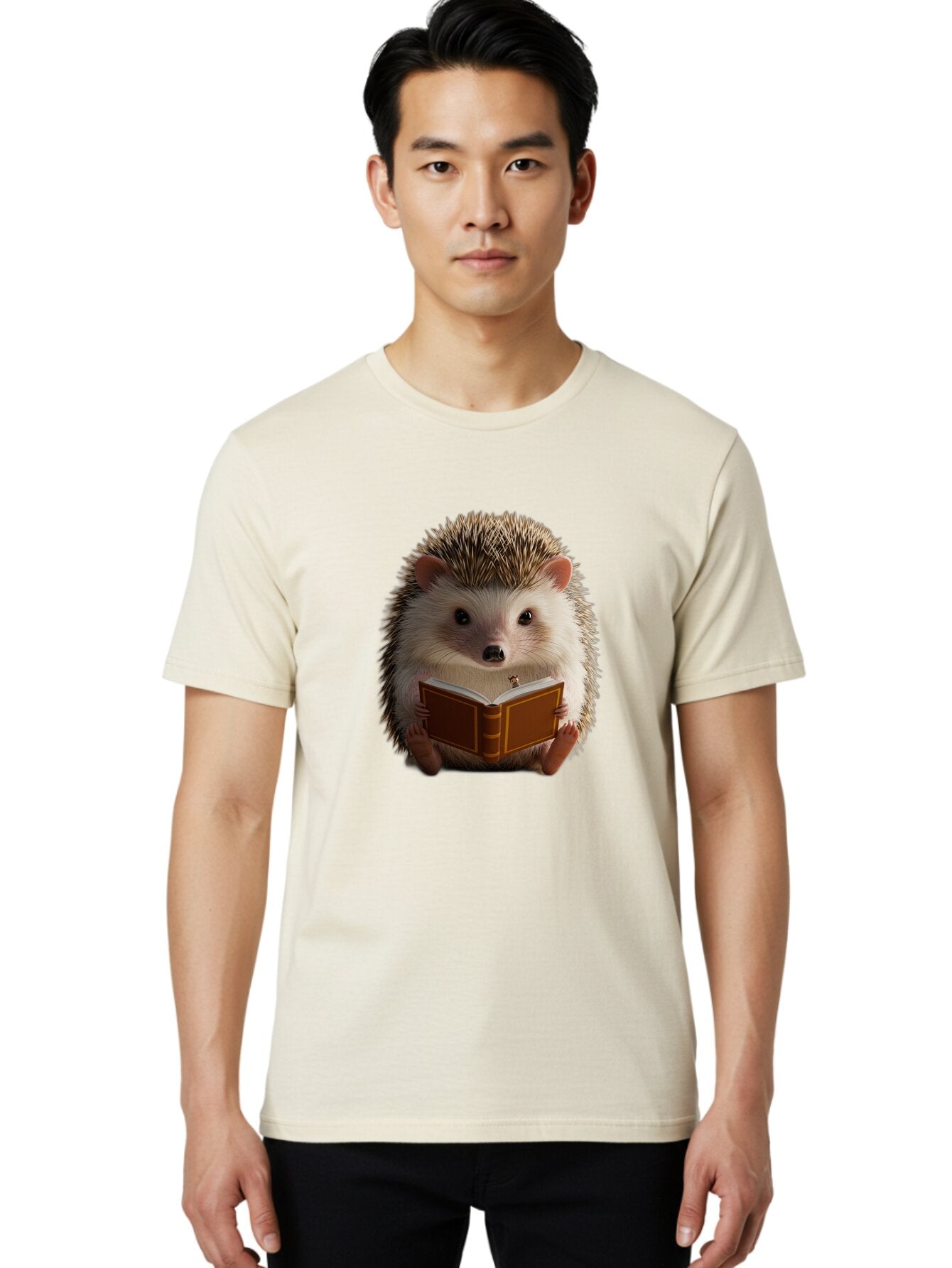 Hedgehog-Reading-8 Men'S Graphic Tee, 100% Cotton, Comfortable Casual Summer Wear, Machine Washable, Vintage Camera, Old Camera, Antique Camera, Black Camera, Classic Photography, Photography Equipment, Nostalgic Device, Film Camera, Baq943 23