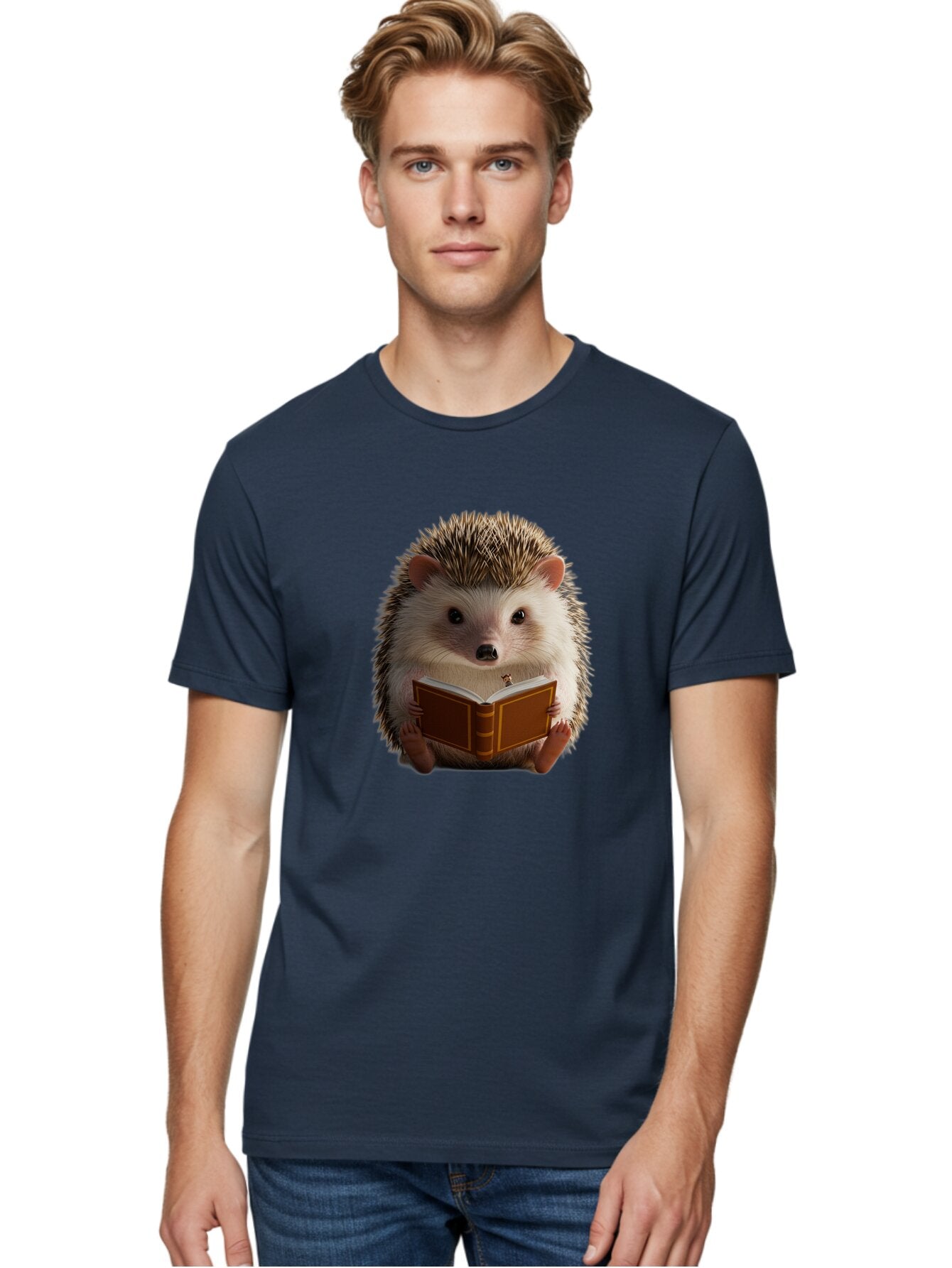 Hedgehog-Reading-8 Men'S Graphic Tee, 100% Cotton, Comfortable Casual Summer Wear, Machine Washable, Vintage Camera, Old Camera, Antique Camera, Black Camera, Classic Photography, Photography Equipment, Nostalgic Device, Film Camera, Baq943 27