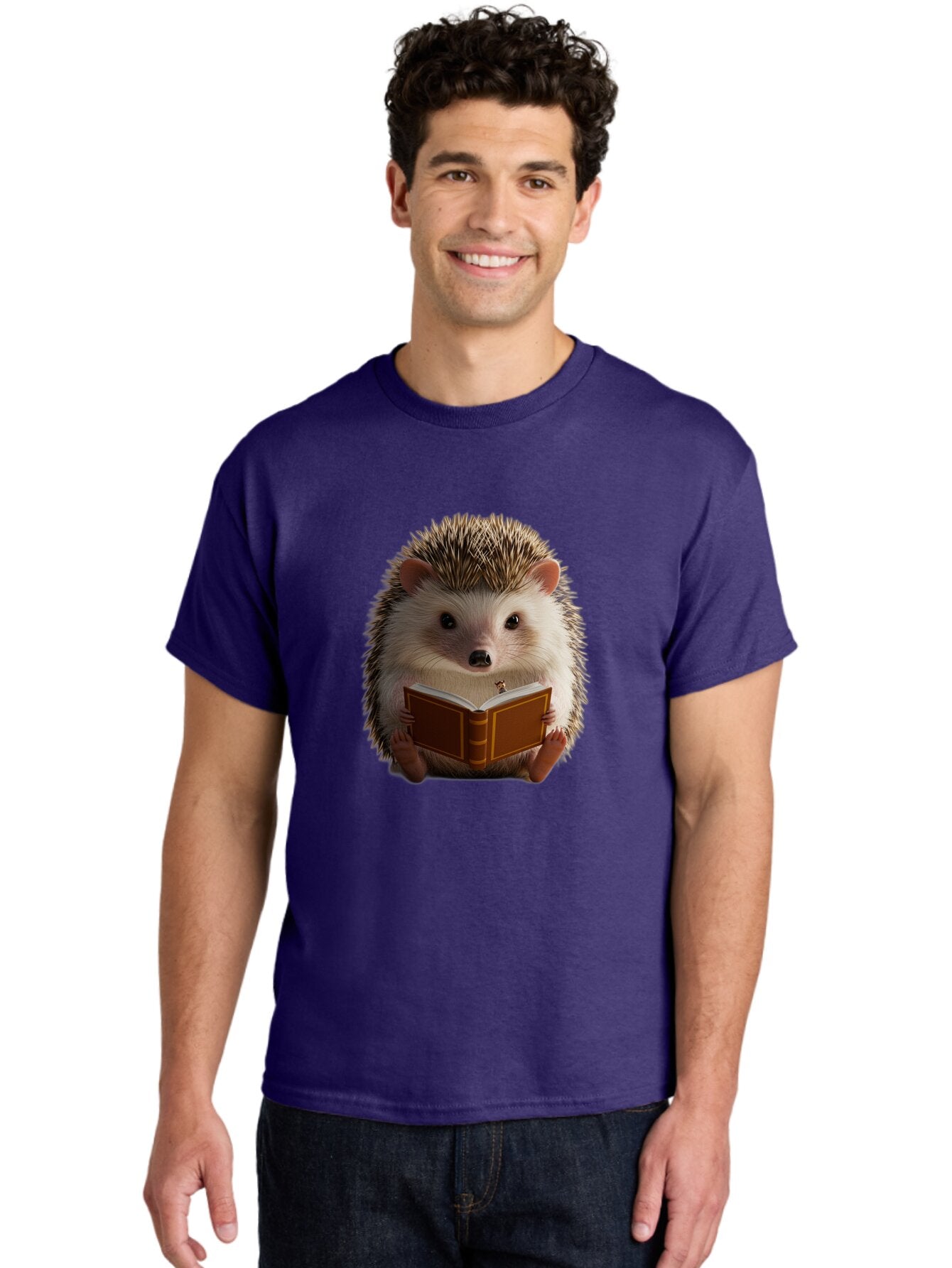 Hedgehog-Reading-8 Men'S Graphic Tee, 100% Cotton, Comfortable Casual Summer Wear, Machine Washable, Vintage Camera, Old Camera, Antique Camera, Black Camera, Classic Photography, Photography Equipment, Nostalgic Device, Film Camera, Baq943 22