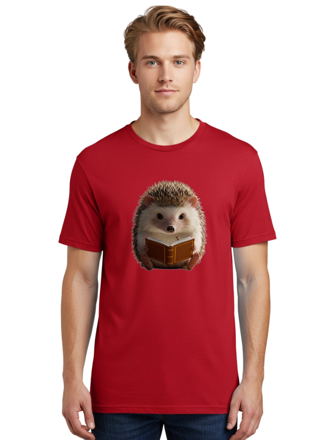 Hedgehog-Reading-8 Men'S Graphic Tee, 100% Cotton, Comfortable Casual Summer Wear, Machine Washable, Vintage Camera, Old Camera, Antique Camera, Black Camera, Classic Photography, Photography Equipment, Nostalgic Device, Film Camera, Baq943 20