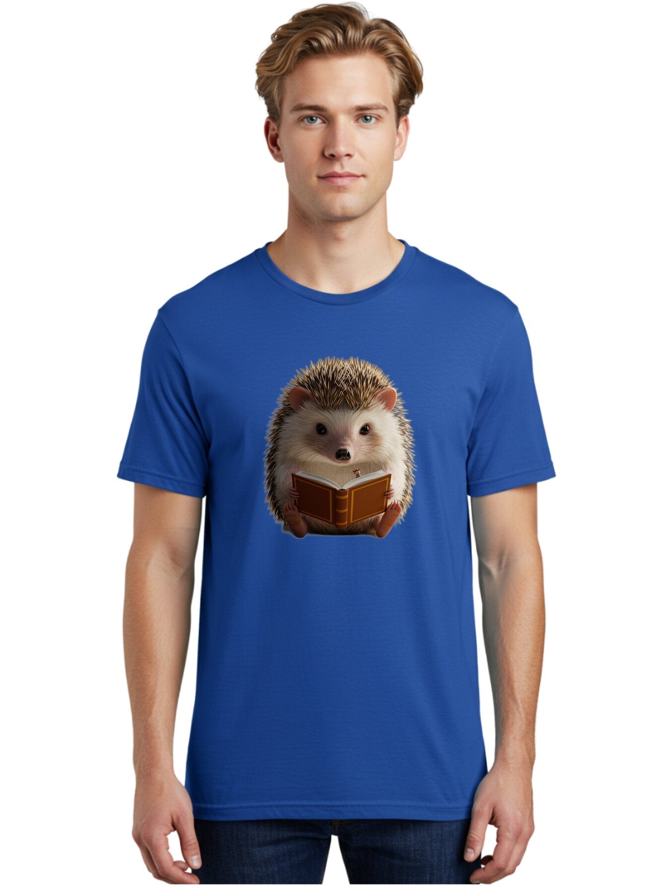 Hedgehog-Reading-8 Men'S Graphic Tee, 100% Cotton, Comfortable Casual Summer Wear, Machine Washable, Vintage Camera, Old Camera, Antique Camera, Black Camera, Classic Photography, Photography Equipment, Nostalgic Device, Film Camera, Baq943 16