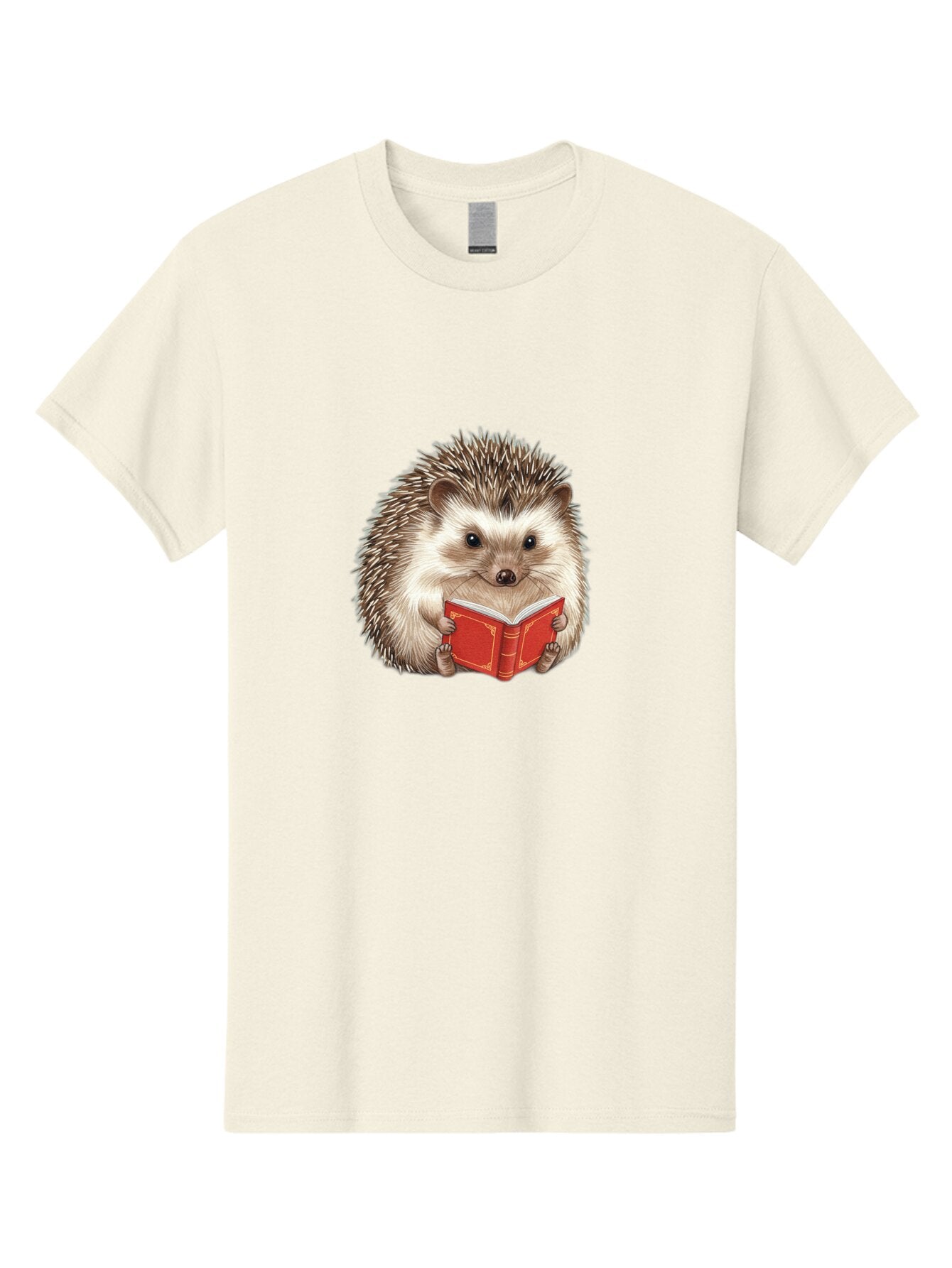 Hedgehog-Reading-Book-1 Men'S Graphic Tee, 100% Cotton, Comfortable Casual Summer Wear, Machine Washable, Vintage Camera, Old Camera, Antique Camera, Black Camera, Classic Photography, Photography Equipment, Nostalgic Device, Film Camera, Baq944 15
