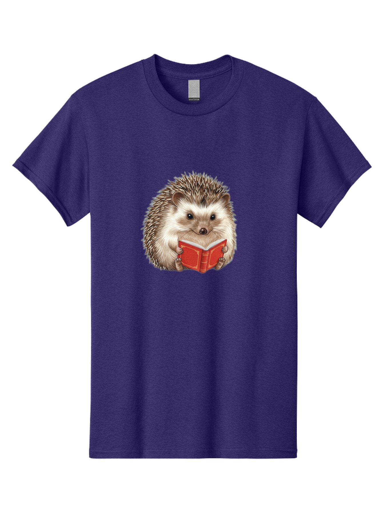 Hedgehog-Reading-Book-1 Men'S Graphic Tee, 100% Cotton, Comfortable Casual Summer Wear, Machine Washable, Vintage Camera, Old Camera, Antique Camera, Black Camera, Classic Photography, Photography Equipment, Nostalgic Device, Film Camera, Baq944 13
