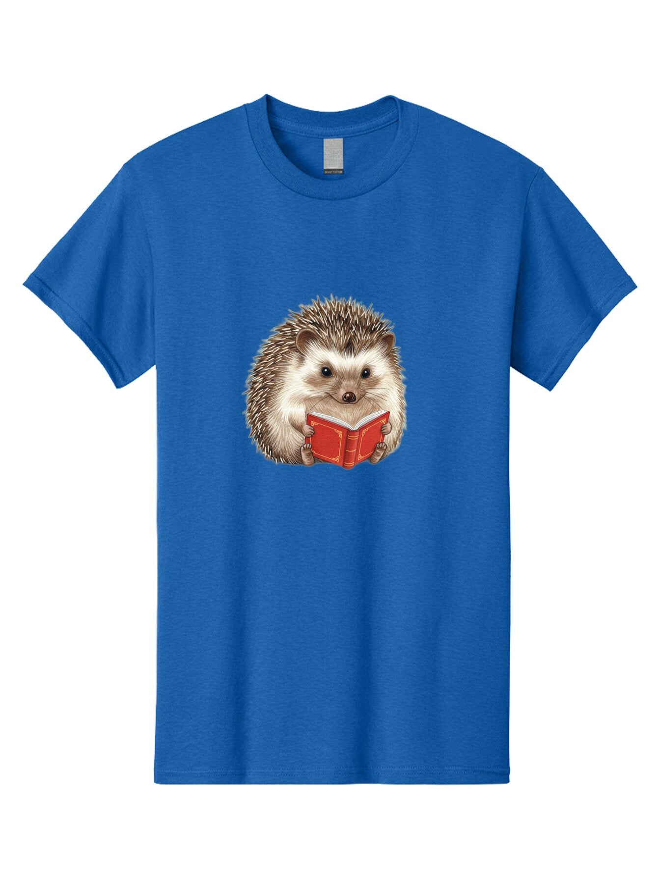 Hedgehog-Reading-Book-1 Men'S Graphic Tee, 100% Cotton, Comfortable Casual Summer Wear, Machine Washable, Vintage Camera, Old Camera, Antique Camera, Black Camera, Classic Photography, Photography Equipment, Nostalgic Device, Film Camera, Baq944 5